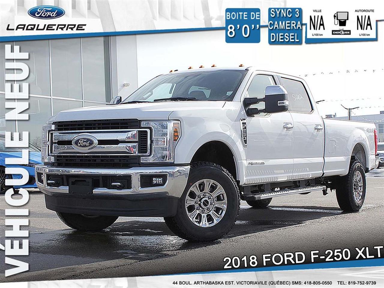 <a href=https://www.laquerreford.com/occasion/Ford-F250-2018.html>https://www.laquerreford.com/occasion/Ford-F250-2018.html</a>

***# 18144 *** NOUS AVONS CONÇU LE SUPER DUTY POUR QUIL SOIT LA CAMIONNETTE À HAUT RENDEMENT LA PLUS PERFORMANTE, LA PLUS ROBUSTE ET LA PLUS PRODUCTIVE À CE JOUR. LE RÉSULTAT? UN CAMION AVEC UN CHÂSSIS PLUS RÉSISTANT QUE JAMAIS, TOUT EN ÉTANT JUSQUÀ 350 LIVRES (158 KG) PLUS LÉGER.  PLUS DE 6,474.00$ DE RABAIS SUR UN VÉHICULE NEUF  SIMPLEMENT LE MOINS CHER AU QUÉBEC, PLUSIEURS EN INVENTAIRE.  PRIX DE DÉTAIL DE 74,984.00$ INCLUANT TOUTES CES OPTIONS.    EQUIPEMENT EN OPTION/AUTRE  ANNEE-MODELE 2018  TAXE DACCISE FEDERALE 100.00  GR. DEQUIPEMENT PREFER 603A  V8 6,7 L DIESEL 9,950.00  BOITE AUTOMATIQUE 6 VITESSE NO CHARGE  LT275/70R18E FN TOUS TERRAINS 300.00  PONT BLOCAGE ELECTRONIQUE 3,55 NO CHARGE  TAPIS TOUTES SAISONS 170.00  ENSEMBLE CHROME NO CHARGE  ENSEMBLE XLT HAUT NIVEAU 3,500.00  *MARCHEPIED TUBULAIR 6PO CHROM  *ANTIBROUILLARDS  *PEDALES ACC/FREIN REGLABLES  *JANTES ALUMINIUM PVD-18 PO  *SONAR DE RECUL  *SIEGES AVANT CHAUFFANTS  *SIEGE COND A REG ELEC 8 DIREC  *SYSTEME COMMANDE VOCALE SYNC3  ENSEMBLE PTAC 9900 LB  CHAUFFAGE SUPPLEMENTAIRE PTC  EMISSIONS 50 ÉTATS NON CHARGE  DEGIVREUR DE LUNETTE ARRIERE NO CHARGE  PRISE 110V/400W NO CHARGE  LUNETTE AR COULISS COMM ELECTR 550.00  PREAMENAGEMENT CHASSE-NEIGE 160.00  PNEU/JANTE DE SECOURS NO CHARGE  PREAM ATTELAGE A SELLETTE 380.00  RETROS REMORQUAGE POWERSCOPE 800.00  FEUX DE GABARIT SUR LE TOIT 100.00  CRIC  BLOC DE COMMANDE ADDITIONNEL 150.00  2 ALTERNATEURS SERV DUR EXTRA NO CHARGE  DEMARREUR A DISTANCE POWERCODE 350.00  MARCHEPIED DE HAYON 300.00  PLATEAU RESISTANT PULVERISE 550.00  CAMERA 3E FEU STOP AR HAUTEUR 325.00  SIEGE 40/20/40 NO CHARGE    TRANSPORT ET PREPARATION INCLUS, TAXE EN SUS.