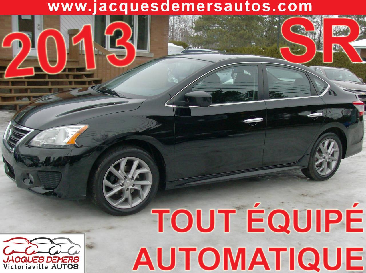 <a href=https://www.jacquesdemersautos.com/occasion/Nissan-Sentra-2013.html>https://www.jacquesdemersautos.com/occasion/Nissan-Sentra-2013.html</a>

Nissan Sentra SR 2013, FREINS NEUFS AUX 4 ROUES!! Seulement 72 000km! ** JAMAIS ACCIDENTÉ ** SUPER PROPRE!! Mags 17 pouces sur 4 pneus Michelin! BODY KIT SPORT, aileron arrière, feux antibrouillards, démarreur à distance, bluetooth (téléphone mains libre), contrôle audio au volant, air climatisé, cruise control, groupe électrique (vitres + serrures + rétroviseurs électriques), lecteur cd, prise auxiliaire audio et plus encore!! ******************************************************************************** FINANCEMENT directement sur place! TAUX DINTÉRÊTS TRÈS AVANTAGEUX! ----- CHANGEMENT DHUILE ET MISE À LORDRE EFFECTUÉS SUR TOUS NOS VÉHICULES! ** Aucun frais cachés! ** OUVERT DEPUIS PLUS DE 35 ANS! ** ASSISTANCE ROUTIÈRE INLUSE SUR TOUS NOS VÉHICULES! ** SERVICE TRANSPARENT!! PAS DE FAUSSES PROMESSES!! Ici, vous faites affaire directement avec les propriétaires avant la vente et après la vente! ******************************************************************************** Nous sommes situés au Centre-du-Québec à 1h de Québec, 1h de Sherbrooke, 30 minutes de Trois-Rivières et 1h30 de Montréal ----- NOS VÉHICULES SONT INSPECTÉS, MIS EN ORDRE ET GARANTIS! ----- Centre de lautomobile complet (Mécanique, carrosserie, pare-brise) en mesure doffrir à tous ses clients un service personnalisé et de grande qualité! ******************************************************************************** SERVICE APRÈS-VENTE HORS PAIR! ----- Véhicules récents avec bas kilométrage aux meilleurs prix! ----- EXTENSION DE GARANTIE DISPONIBLE! ----- La place digne de confiance dans la région des Bois-Francs depuis 1978! ** ENTREPRISE FAMILIALE ** ----- 1581 NOTRE-DAME OUEST, VICTORIAVILLE ----- Appelez-nous pour prendre rendez-vous! ----- Consultez notre inventaire en ligne sur le www.jacquesdemersautos.com ********************************************************************************
