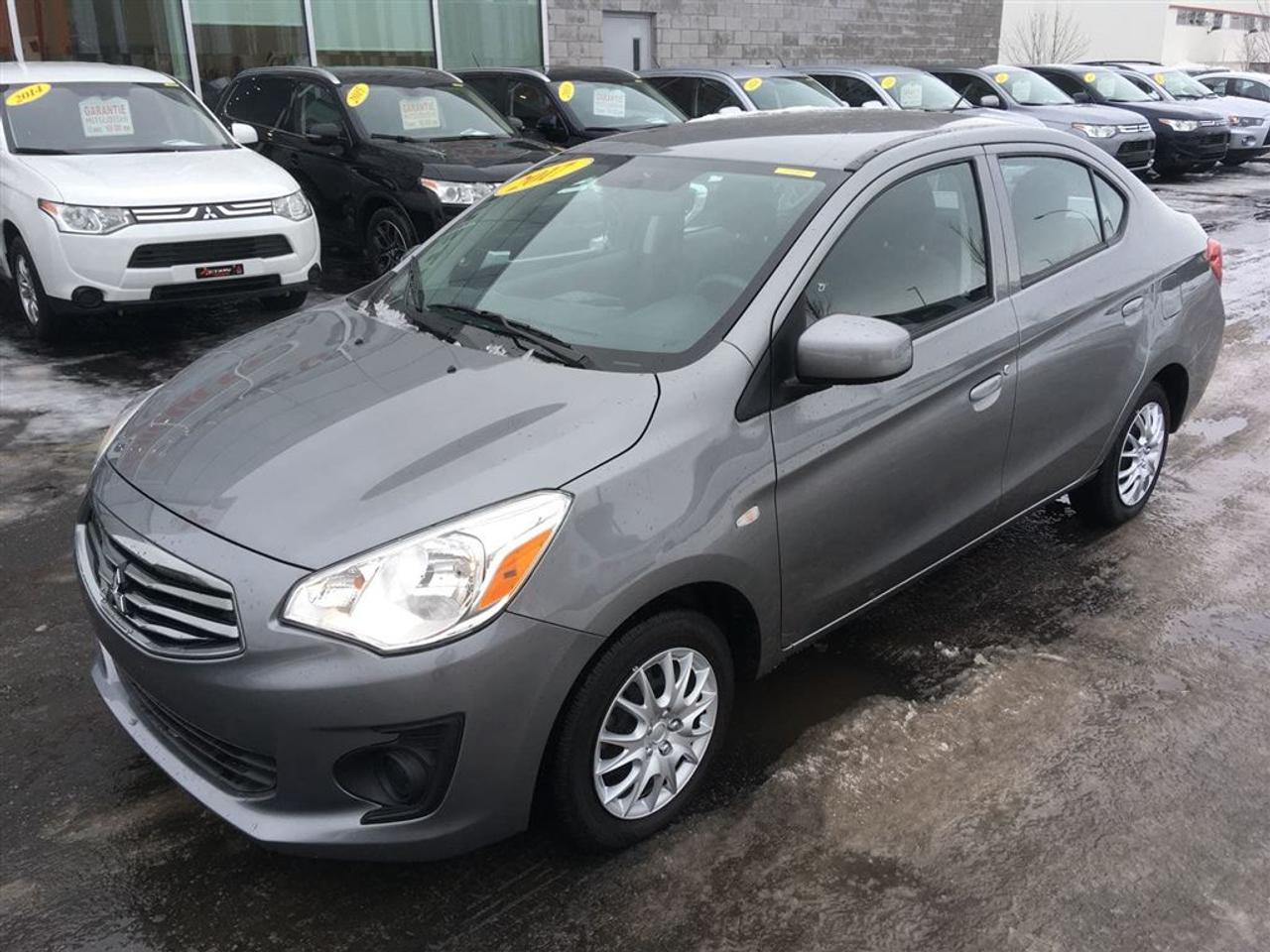 <a href=https://www.action-mitsubishi.com/occasion/Mitsubishi-Mirage-2017.html>https://www.action-mitsubishi.com/occasion/Mitsubishi-Mirage-2017.html</a>

BALANCE DE GARANTIE 10ANS/160,000KM! JAMAIS ACCIDENTÉ! UN SEUL PROPRIÉTAIRE! VOITURE TRÈS ÉCONOMIQUE! AIR CLIMATISÉ, Radio AM/FM/CD/MP3/USB+Commandes Audios au Volant+Bluetooth, PORTES, MIROIRS ET VITRES ÉLECTRIQUES, Télé-Déverrouillage ET BIEN PLUS+++    **OUVERT LE SAMEDI/OPEN SATURDAY**          APPELEZ-NOUS/ CALL US: (450) 443-7330. DE PARTOUT AU CANADA SANS FRAIS/ ANYWHERE IN CANADA FREE OF CHARGE: 1-877-820-2602 VENEZ en faire LESSAI chez ACTION MITSUBISHI à ST-HUBERT (LONGUEUIL), EN MONTÉRÉGIE, SUR LA RIVE-SUD DE MONTRÉAL.     Que ce soit pour un véhicule utilitaire sport, une mini-fourgonnette, un camion, une convertible (décapotable), une berline, une voiture sport, un coupé 2 portes, un pick-up ou tout autre véhicule, si nous lavons pas en inventaire et bien nous le trouverons pour vous, et ce au meilleur prix du marché comme toujours !!!     Tous nos véhicules sont inspectés, réparés et certifiés CARPROOF. Nous offrons aussi les meilleurs taux dintérêts disponible et 100% dapprobation! Notre service après vente axé sur la satisfaction de nos clients, la qualité de notre personnel, notre transparence et notre professionnalisme ne sont la que 4 autres bonnes raisons de nous faire confiance!     Nous déservons les villes de Beloeil à Longueuil, De Chambly à St-Bruno, De St-Basile à Marieville, De Richelieu à St-Mathias, De Mont-St-Hilaire à Carignan, Le plus gros centre de véhicules doccasion Mitsubishi sur la rive sud de Montréal, à 5 minutes du PONT CHAMPLAIN et JACQUES-CARTIER. Merci de toute léquipe dACTION MITSUBISHI !!! www.action-mitsubishi.com     NOUS PRENONS EN ÉCHANGE TOUTES LES MARQUES COMME ACURA, AUDI, BMW, CADILLAC CHEVROLET, CHRYSLER, DODGE, FIAT, GMC, HONDA, HYUNDAI, JAGUAR, JEEP, KIA, LAND ROVER, MAZDA, MERCEDEZ, NISSAN, SCION, TOYOTA, VOLKSWAGEN ET AUTRE. NOUS PRENONS AUSSI EN ÉCHANGE TOUS LES MODÈLES TELS QUE CIVIC, COROLLA, CRUZE, C250, C300, 350, DART, ELANTRA, FORTE, FOCUS, FRS, GOLF, KOUP, MAZDA 3, SENTRA, TC, 128I, 135I ET AUTRES. Au plaisir de vous servir !!        Come and test drive your next vehicle at ACTION MITSUBISHI in ST HUBERT, on the SOUTH SHORE of MONTREAL. We have the largest inventory of used Mitsubishi vehicles on the South Shore of Montreal . We are located 5 minutes from CHAMPLAIN AND JACQUES-CARTIER BRIDGE. If you do not see what you are looking for in our inventory, let us know and we will find it for you at the cheapest price possible, AS USUAL!     All our cars are INSPECTED, REPAIRED and CARPROOF Certified. We offer the best interest rate available and have a 100% approval rate!     We trade in every brand and model. Please visit us on www.action-mitsubishi.com and on behalf of Action Mitsubishi, thank you for browsing our vehicles.