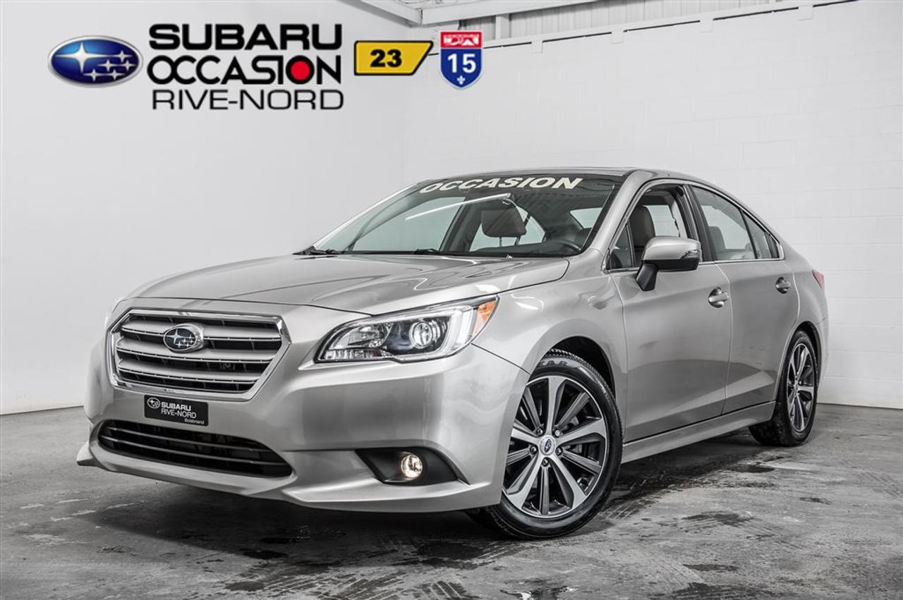 <a href=https://www.subarurivenord.com/occasion/Subaru-Legacy-2015.html>https://www.subarurivenord.com/occasion/Subaru-Legacy-2015.html</a>

Une seule propriétaire! INSPECTÉ EN 152 POINTS par des techniciens Subaru. Programme « Véhicules dOccasion Certifiés » disponible. Conditions en succursale.        One owner! 152-POINTS INSPECTION from factory-trained Subaru technicians. « Subaru Certified Pre-Owned Vehicles Program » available. Conditions in store.        2015 Subaru Legacy 3.6R Limited. Automatique, Système de navigation, Bluetooth, Caméra de recul, Intérieur en cuir, Toit ouvrant, Jantes en alliage, Phares antibrouillards, Sièges électriques chauffants, Air climatisé, Régulateur de vitesse, Groupe électrique, Lecteur CD/MP3/AUX/USB/Sirius/XM, Anti-patinage, Tout équipé et propre! Kilométrage vérifié. Balance de garantie valide jusquau 27 mars 2020 ou 100 000 km. Garantie supplémentaire disponible. Mécanique et esthétique WOW! Conditions en succursale!        2015 Subaru Legacy 3.6R Limited. Automatic, Navigation system, Bluetooth, Back-up camera, Leather interior, Sunroof, Alloy wheels, Fog lights,Heated and electric seat, Air conditioning, Cruise Control, PowerGroup, CD/MP3/AUX/USB/Sirius/XM, Traction control, Fully equipped and Clean! Verified mileage. Warranty valid until March 27th, 2020 or 100 000km. Additional warranty available. Mechanically and aesthetically WOW! Conditions in store!        LE PLUS GROS INVENTAIRE DE SUBARU DOCCASION AU CANADA!!     NOS HAUTS STANDARDS DE QUALITÉ, LE PLUS GRAND CHOIX AU PAYS, LE MEILLEUR RAPPORT QUALITÉ/PRIX ET UNE APPROCHE SANS PRESSION FONT DE SUBARU RIVE-NORD UNE VALEUR SÛRE POUR LACHAT DE VOTRE PROCHAIN VÉHICULE DOCCASION.        THE BIGGEST PRE-OWNED SUBARU INVENTORY IN CANADA!!    OUR HIGH QUALITY STANDARDS, THE BIGGEST INVENTORY TO CHOOSE FROM IN THE COUNTRY, THE BEST QUALITY/PRICE, AND OUR NO PRESSURE APPROACH, MAKES SUBARU RIVE-NORD A SURE BET FOR THE PURCHASE OF YOUR NEXT PRE-OWNED VEHICLE.        Pourquoi acheter tout autre modèle quand on peut profiter de la fiabilité et lincroyable traction intégrale dun Subaru Legacy !!! WWW.SUBARURIVENORD.COM        Why buy another model when you can enjoy the incredible reliability and incredible AWD of a Subaru Legacy!!! WWW.SUBARURIVENORD.COM
