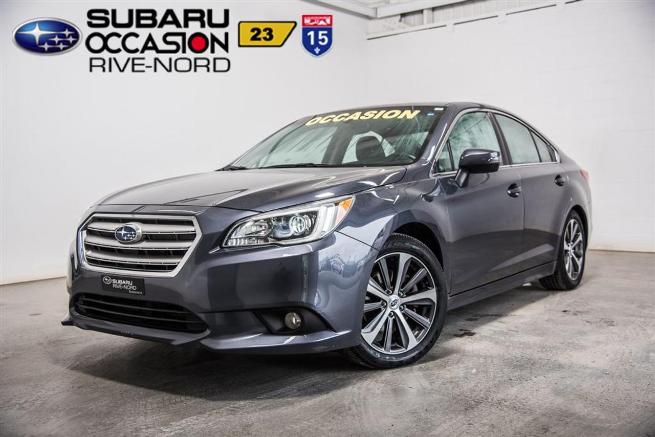 <a href=https://www.subarurivenord.com/occasion/Subaru-Legacy-2015.html>https://www.subarurivenord.com/occasion/Subaru-Legacy-2015.html</a>

JAMAIS ACCIDENTÉ! Une seule propriétaire! INSPECTÉ EN 152 POINTS par des techniciens Subaru. Programme « Véhicules dOccasion Certifiés » disponible. Conditions en succursale.    ACCIDENT FREE! One owner! 152-POINTS INSPECTION from factory-trained Subaru technicians. « Subaru Certified Pre-Owned Vehicles Program » available. Conditions in store.    2015 Subaru Legacy 3.6R Limited. Automatique, Système de navigation, Bluetooth, Caméra de recul, Intérieur en cuir, Toit ouvrant, Jantes en alliage, Phares antibrouillards, Sièges électriques chauffants, Air climatisé, Régulateur de vitesse, Groupe électrique, Lecteur CD/MP3/AUX/USB/Sirius/XM, Anti-patinage, Très bien équipé et Très propre! Kilométrage vérifié. Balance de garantie valide jusquau 20 novembre 2019 ou 100 000 km. Garantie supplémentaire disponible. Mécanique et esthétique WOW! Conditions en succursale!    2015 Subaru Legacy 3.6R Limited. Automatic, Navigation system, Bluetooth, Back-up camera, Leather interior, Sunroof, Alloy wheels, Fog lights, Heated and electric seat, Air conditioning, Cruise Control, PowerGroup, CD/MP3/AUX/USB/Sirius/XM, Traction control, Very well equiped and Very clean! Verified mileage. Warranty valid until November 20th, 2019 or 100 000km. Additional warranty available. Mechanically and aesthetically WOW! Conditions in store!    LE PLUS GROS INVENTAIRE DE SUBARU DOCCASION AU CANADA!!   NOS HAUTS STANDARDS DE QUALITÉ, LE PLUS GRAND CHOIX AU PAYS, LE MEILLEUR RAPPORT QUALITÉ/PRIX ET UNE APPROCHE SANS PRESSION FONT DE SUBARU RIVE-NORD UNE VALEUR SÛRE POUR LACHAT DE VOTRE PROCHAIN VÉHICULE DOCCASION.    THE BIGGEST PRE-OWNED SUBARU INVENTORY IN CANADA!!  OUR HIGH QUALITY STANDARDS, THE BIGGEST INVENTORY TO CHOOSE FROM IN THE COUNTRY, THE BEST QUALITY/PRICE, AND OUR NO PRESSURE APPROACH, MAKES SUBARU RIVE-NORD A SURE BET FOR THE PURCHASE OF YOUR NEXT PRE-OWNED VEHICLE.    Pourquoi acheter tout autre modèle quand on peut profiter de la fiabilité et lincroyable traction intégrale (AWD 4x4) dun Subaru Legacy !!! WWW.SUBARURIVENORD.COM    Why buy another model when you can enjoy the incredible reliability and incredible AWD of a Subaru Legacy!!! WWW.SUBARURIVENORD.COM