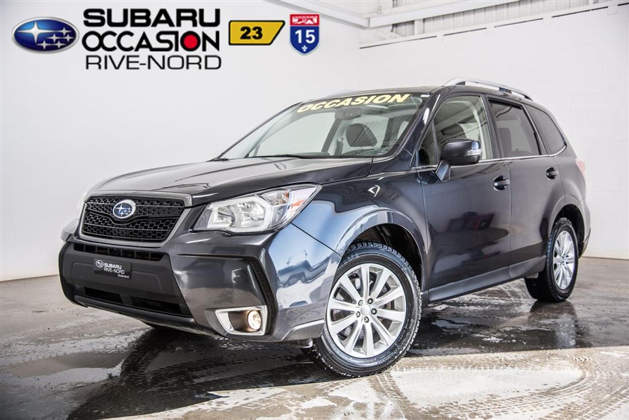 <a href=https://www.subarurivenord.com/occasion/Subaru-Forester-2015.html>https://www.subarurivenord.com/occasion/Subaru-Forester-2015.html</a>

Un seul propriétaire! Repris en échange dun de nos clients, ne provient pas de lencan. INSPECTÉ EN 152 POINTS par des techniciens Subaru. Programme « Véhicules dOccasion Certifiés » disponible. Conditions en succursale.    One owner! Trade in, not an auction vehicle. 152-POINTS INSPECTION from factory-trained Subaru technicians. « Subaru Certified Pre-Owned Vehicles Program » available. Conditions in store.    2015 Subaru Forester XT Limited. Automatique, Système de navigation, Bluetooth, Caméra de recul, Intérieur en cuir, Toit ouvrant à vision panoramique, Jantes en alliage, Phares antibrouillards, Aileron, Sièges électriques chauffants, Air climatisé, Régulateur de vitesse, Groupe électrique, Lecteur CD/MP3/AUX/USB/Sirius/XM, Anti-patinage, Tout équipé et propre! Kilométrage vérifié. Balance de garantie valide jusquau 28 janvier 2020 ou 100 000 km. Garantie supplémentaire disponible. Mécanique et esthétique WOW! Conditions en succursale!    2015 Subaru Forester XT Limited. Automatic, Navigation system, Bluetooth, Back-up camera, Leather interior, Panoramic Sunroof, Alloy wheels, Fog lights, Spoiler, Heated and electric seat, Air conditioning, Cruise Control, PowerGroup, CD/MP3/AUX/USB/Sirius/XM, Traction control, Fully equipped and clean! Verified mileage. Warranty valid until January 28th, 2020 or 100 000km. Additional warranty available. Mechanically and aesthetically WOW! Conditions in store!    LE PLUS GROS INVENTAIRE DE SUBARU DOCCASION AU CANADA!!   NOS HAUTS STANDARDS DE QUALITÉ, LE PLUS GRAND CHOIX AU PAYS, LE MEILLEUR RAPPORT QUALITÉ/PRIX ET UNE APPROCHE SANS PRESSION FONT DE SUBARU RIVE-NORD UNE VALEUR SÛRE POUR LACHAT DE VOTRE PROCHAIN VÉHICULE DOCCASION.    THE BIGGEST PRE-OWNED SUBARU INVENTORY IN CANADA!!  OUR HIGH QUALITY STANDARDS, THE BIGGEST INVENTORY TO CHOOSE FROM IN THE COUNTRY, THE BEST QUALITY/PRICE, AND OUR NO PRESSURE APPROACH, MAKES SUBARU RIVE-NORD A SURE BET FOR THE PURCHASE OF YOUR NEXT PRE-OWNED VEHICLE.    Pourquoi acheter tout autre modèle quand on peut profiter de la fiabilité et de lincroyable traction intégrale (AWD 4x4) dun Subaru Forester!!! WWW.SUBARURIVENORD.COM    Why buy another model when you can enjoy the incredible reliability and incredible AWD of a Subaru Forester!!! WWW.SUBARURIVENORD.COM