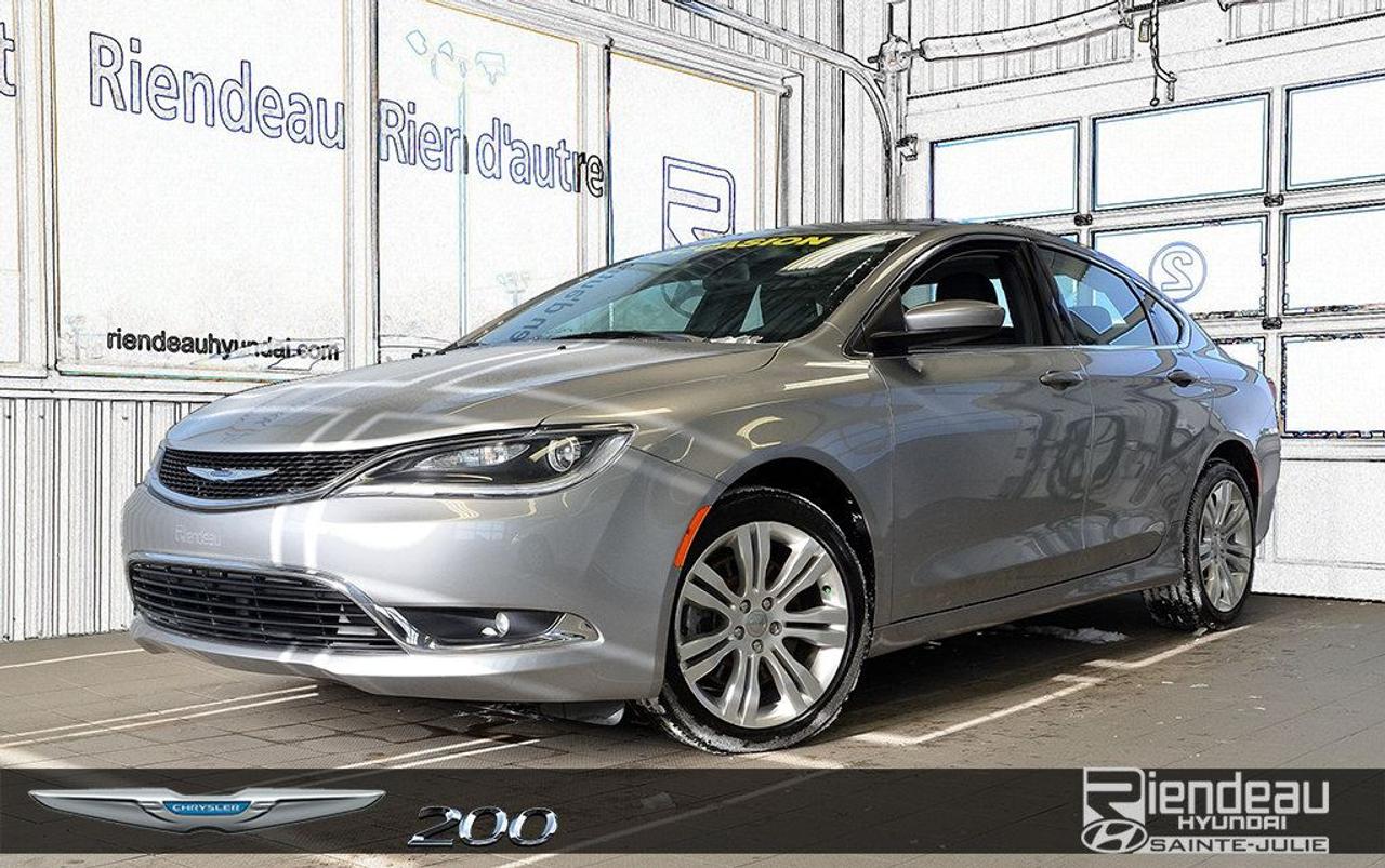 <a href=https://www.riendeauhyundai.com/occasion/Chrysler-200-2015.html>https://www.riendeauhyundai.com/occasion/Chrysler-200-2015.html</a>

**JAMAIS ACCIDENTÉ** VOLANT CHAUFFANT, BANCS CHAUFFANTS, BLUETOOTH, RÉGULATEUR DE VITESSE, ÉCRAN TACTILE, TOIT OUVRANT, PORTES ET VITRES ÉLECTRIQUES, LECTEUR USB/MP3, VOLANT GAINÉ DE CUIR,       RIENDEAU HYUNDAI        Un concessionnaire établi depuis 1993 ayant vue 3 générations.           Ouvert le samedi de 10h à 16h      Rejoignez-nous en tout temps au 514-709-2886.           Vous manquez de temps pour venir nous visiter? Laissez-nous le savoir et profitez de notre service de visite à domicile ou au travail selon votre horaire!           Sachez que tous nos véhicules sont inspectés par nos techniciens certifiés Hyundai et quun rapport Carproof est disponible en tout temps sur demande.           Venez faire lexpérience Riendeau Hyundai et choisissez parmi notre vaste inventaire de véhicules doccasion avec des taux certifiés à partir de 2.9% et demandez à propos de nos promotions sur nos pneus dhivers.           À proximité de Montréal, Longueuil, Brossard, St-Hubert, St-Hyacinthe, Drummondville, Saint-Basile-le-Grand, Boucherville, Varennes et Chambly. Venez constatez pourquoi tant de clients choisissent Riendeau Hyundai et rien dautre.           ================================================================          A dealer establish since 1993 and with 3 generations.           Open on Saturday from 10h to 16h.       Call us anytime at 514-709-2886.           Lacking time to visit us? Let us know and benefit of our home and office service following your schedule.           Know that our vehicles are inspected by our Hyundai certified technicians and that a Carproof report is available at anytime on demand.           Come meet the experience Riendeau Hyundai and chose within our massive inventory of used car with certified interest rate starting at 2.9% and ask us about our promotion on winter tires.          Close to Montreal, Longueuil, Brossard, St-Hubert, Ste-Hyacinthe, Drummondville, Saint-Basile-le-Grand, Boucherville, Varennes and Chambly. Let us show you why so many customer choose Riendeau Hyundai and nothing else!
