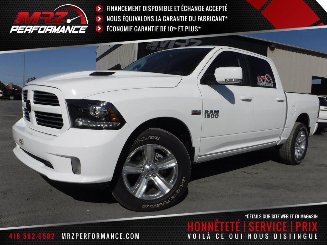 <a href=https://www.autoaubaine.com/Dodge-RAM 1500-c6731289.html>https://www.autoaubaine.com/Dodge-RAM 1500-c6731289.html</a>

** Garantie 3ans/60 000km sur lensemble du véhicule et 5ans/100 000km sur groupe moto-propulseur à partir de la dms ** ÉCONOMIE GARANTIE DE 10% et même plus dans la majorité des cas! ** Service inégalé - Financement avantageux - Échanges acceptés - On équivaut la garantie dorigine! ** Cest LENGAGEMENT MRZ - découvrez en tous les avantages au www.MRZPERFORMANCE.com et en magasin ** 

Dodge Ram 1500 SPORT R/T 4X4 2016 Blanc avec intérieur en cuir/tissu noir, Crew cab avec boite de 5.5pi - Un truck avec un look denfer à voir absolument! - Faites lenvie de tous avec un des plus beau camion sur le marché! On vous met au défi de trouver un camion avec moins de kilométrage sur le marché que le nôtre!! Il est carrément à létat neuf!! - * Visitez le WWW.MRZPERFORMANCE.COM pour tous les détails et beaucoup plus de photos!! * - Faites vite, les RAM Sport en très grande demande et ça part vite - Moteur V8 5.7l HEMI de 390HP avec transmission automatique 8 rapports avec bouton électronique. Très puissant! ÉTAT NEUF!! Très bas kilométrage, Seulement 9877 km! 4X4 Crew Cab avec boite de 5.5pi. Camion Très bien équipé!! Mags 20 avec pneus All Terrain comme neufs!! - Miroirs électriques et chauffants - Miroirs power fold - Towing Package - Commandes au volant - Bluetooth - Sirius - Prise USB - Prise 12V et 115V - Backglass sliding électrique - Intérieur en cuir/tissu noir - A/C - Cruise control - Tout électrique - Fogs - Console centrale - Centre multimédia avec grosse écran tactile - Vitres teintées - Chauffe moteur - Vitres électriques - Sièges avant électriques - Wiper intermittent - Télécommande porte garage - Lumières avant projector halogène - 2X Clés intelligentes - Lumières arrière LED - Line X - Hood R/T - etc!! Tout un truck!-- Véhicule accidenté légèrement, réparé par des professionnels et inspecté par la SAAQ. LIVRÉ AVEC NOTRE NOUVEAU PROGRAMME DE GARANTI - Nous sommes fier de notre travail et CE VÉHICULE EST IMPECCABLE à tout point de vue! Reconstruit / Rebuilt title - Véhicule Canadien - Membres AMVOQ - Pick-up très recherché!! Carrément flambant neuf avec Seul. 9877 km au compteur!! Faites vite!! Encore une fois les plus beaux camions se retrouvent chez Automobiles Mrz!! - PLUSIEURS AUTRES PICK-UP PRÊT À PARTIR EN STOCK!! Venez nous voir ou allez visiter notre site internet pour plus dinformations! - Nhésitez pas à nous rejoindre avec vos questions! Automobiles MRZ, la référence dans laccidenté léger au Québec! WE SPEAK ENGLISH PLEASE CONTACT US - MRZ IS THE VEHICLE CAR EXPORT AND IMPORT SPECIALIST - USA - AFRICA - MIDDLE EAST - EUROPE - MRZ EST LE SPÉCIALISTE EN EXPORTATION et IMPORTATION DE VÉHICULES - USA - AFRIQUE - EUROPE - PROCHE ORIENT Visitez-nous aussi sur Facebook! Merci!