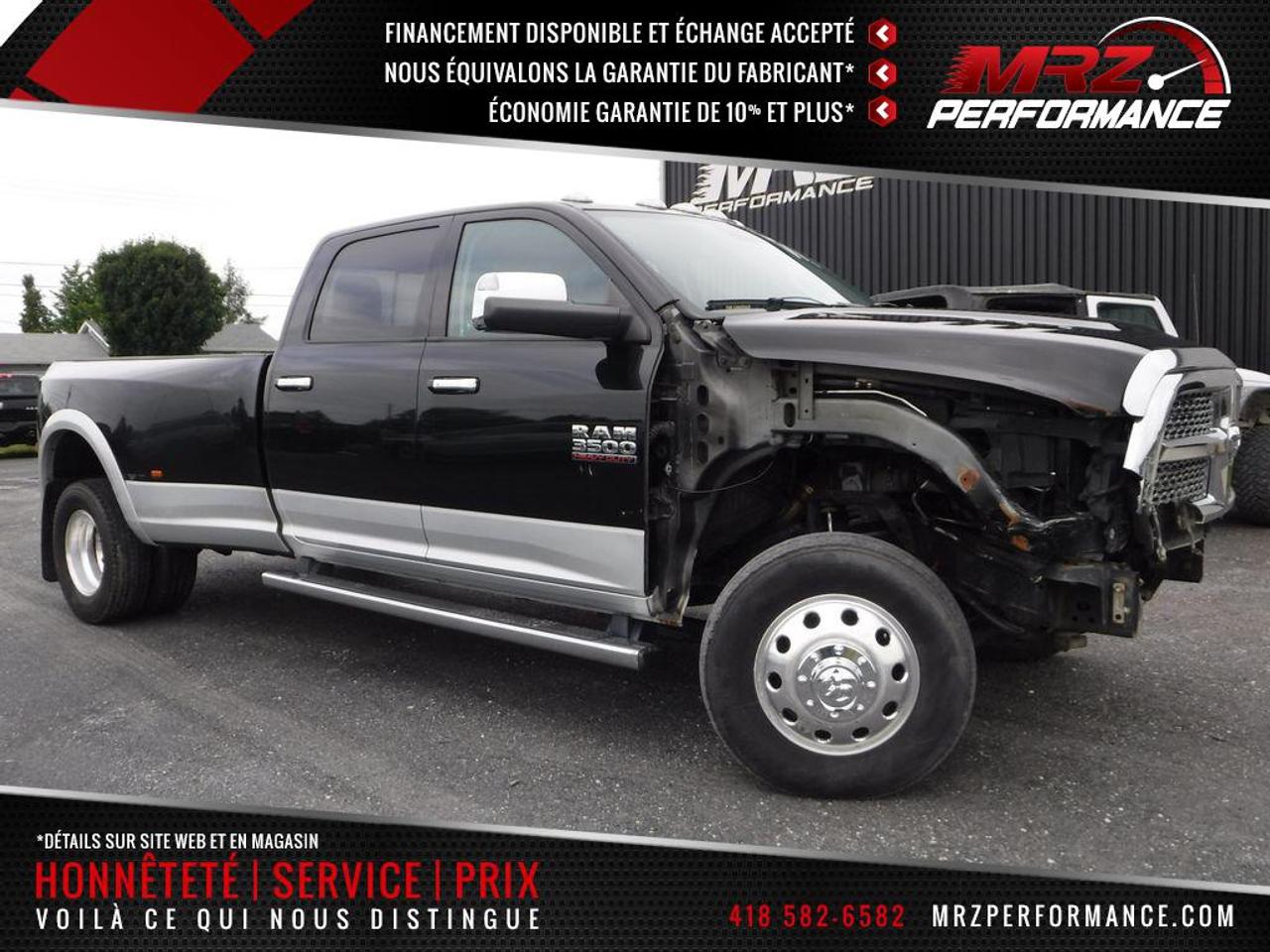 <a href=https://www.autoaubaine.com/Dodge-RAM 3500-c6895013.html>https://www.autoaubaine.com/Dodge-RAM 3500-c6895013.html</a>

** Garantie 5ans/100 000km sur groupe moto-propulseur à partir de la dms et MRZ ajoute 3mois/5000km sur lensemble (3ans dorigine étant terminé) si remis à neuf chez MRZ ou 5ans/100 000km moto-propulseur seulement à partir de la dms si acheté endommagé ** ÉCONOMIE GARANTIE DE 10% et même plus dans la majorité des cas! ** Service inégalé - Financement avantageux - Échanges acceptés - On équivaut la garantie dorigine! ** Cest LENGAGEMENT MRZ - découvrez en tous les avantages au www.MRZPERFORMANCE.com et en magasin **


Dodge Ram 3500 Laramie Cummins Double roues 2013 Noir avec lintérieur en cuir - Cummins Turbo Diesel - 4X4 - Double roues - Un camion tout équipé de A a Z, Il ne manque rien! Crewcab avec la Boite de 8pi. Le camion idéal pour travailler. Faites vite les camions diésel sont en très grande demande surtout tout équipé comme celui-ci!! Très peu de kilo au compteur seulement 84 200km!! *Visitez le WWW.MRZPERFORMANCE.COM pour tous les détails et beaucoup plus de photos!! * Moteur légendaire I-6 Cummins Turbo Diesel de 6.7l développant plus de 370hp avec 800 lbs/torque avec transmission automatique à 6 rapports - Très bas kilométrage, Seul. 84 200 km!! Très peu pour un diésel - 4X4, Crew cab avec boite de 8 pi. LARAMIE FULL FULL ÉQUIP : Intérieur en cuir noir - Sièges électriques chauffants et climatisants - Système de navigation GPS avec Grosse écran tactile - Vitres électriques - Commandes au volant - Towing package - Gros miroirs chrome - Console centrale - Système Audio ALPINE avec sub - Mags 17 en aluminium - Flares - Boite de frein électrique - Jacob Brake - Prise 12V et 115V - Miroirs électriques et chauffant - A/C dual zones - Caméra de recul - Fog lights - Backglass power sliding - Bluetooth - Sirius - Prise USB - Volant chauffant - Lecteur CD/MP3 - Cruise control - Tout électrique - Wiper intermittent - Télécommande porte garage - LineX - Sièges chauffants arrière - Vitres teintées - Bumper et Grille chrome - Chauffe moteur - Pédale ajustable - Push to start (démarrage) - 1X Clé intélligente avec Démarreur OEM + 1 Clé mécanique - Sélecteur 4X4 électrique - Toit ouvrant - Marchepieds - Garde boue - Lumières avant projector halogène - Tail light LED - Balloune arrière - Caméra dans le cyclop - Couvert différentiel arrière service intense - Trou pour fixation fifthwheel dans boite - etc! -- Accidenté léger à lavant du camion ainsi que sur le coté boite gauche. Très belle accident facilement réparable. Seulement de la tôle a changer, pas de gros frame a faire (toujours a vérifier bien entendu) -- Ce superbe Ram 3500 Laramie est présenté tel que nous lavons acheté, pas étiré et pas camouflé comme chez la compétition. Pour la réparation, Besoin de lAile avec Fausse aile et Flare avant droit, Mag et Pneu avant gauche, Lumière avant droit, Support radiateur, Bracket lumière droit, Grille avant, Fan blade, Tube intercooler droit, Radiateur, Condenseur, Intercooler, Cooler huile transmission, Bumper avant assemblé, 2X Fogs, Coté boite gauche avec Flare, Tail light gauche, Bumper arrière et de quelques plastiques de finitions. A réparé: 2X Portes droit, Hood et le Longeron supérieur droit. Il y a quelques prunes et grafignes sur la Porte avant gauche, Dos cab et le Coté boite droit. Le Mag avant droit est grafigné. Tous les ballons et les ceintures sont intacts. Les 2 Bras de suspension avant ainsi que le Pied de steering ont été changés lors de larrivée du véhicule sur place. Nous pouvons vous fournir les pièces nécessaires à la réparation de ce véhicule à prix très compétitif. Disponible tel quel ou réparé par des professionnels et inspecté par la SAAQ - Venez le voir il ne vous laissera pas indifférent! Très beau Ram Cummins Laramie a venir voir sans faute!! Très peu de kilo pour un Cummins. Faites vite il ne restera pas longtemps disponible je vous le garantie! *** VGA QUÉBEC / SALVAGE TITLE*** - PLUSIEURS AUTRES CAMION DE TOUT GENRE EN STOCK!! Venez nous voir ou allez visier notre site internet pour plus dinformations! - AUCUN CAMOUFLAGE DE DOMMAGES SUR NOS VÉHICULES - À voir sans faute! Faites vites! Nhésitez pas à nous rejoindre avec vos questions! Automobiles MRZ, la référence dans laccidenté léger au Québec! WE SPEAK ENGLISH PLEASE CONTACT US - MRZ IS THE VEHICLE CAR EXPORT AND IMPORT SPECIALIST - USA - AFRICA - MIDDLE EAST - EUROPE - MRZ EST LE SPÉCIALISTE EN EXPORTATION et IMPORTATION DE VÉHICULES - USA - AFRIQUE - EUROPE - PROCHE ORIENT Merci!