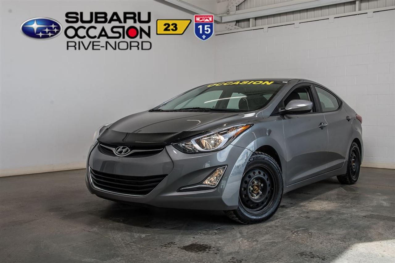 <a href=https://www.subarurivenord.com/occasion/Hyundai-Elantra-2014.html>https://www.subarurivenord.com/occasion/Hyundai-Elantra-2014.html</a>

Repris en échange dune de nos cliente, ne provient pas de lencan. INSPECTION SÉCURITAIRE FAITE! Pour une conduite en toute sécurité, digne dun vrai concessionnaire de confiance. Conditions en succursale.    Trade in, not an auction vehicle. SAFETY INSPECTION DONE! For safe driving, worthy of a real dealer of confidence. Conditions in store.    2014 Hyundai Elantra GLS. Automatique, Bluetooth, Caméra de recul, Intérieur en tissus, Toit ouvrant, Phares antibrouillards, Sièges chauffants, Air climatisé, Régulateur de vitesse, Groupe électrique, Lecteur CD/MP3/AUX/USB/Sirius/XM, Anti-patinage, Bien équipé et propre! Kilométrage vérifié. Balance de garantie valide jusquau 13 août 2019 ou 100 000 km. Garantie supplémentaire disponible. Mécanique et esthétique WOW! Conditions en succursale!    2014 Hyundai Elantra GLS. Automatic, Bluetooth, Back-up camera, Fabric interior, Sunroof, Fog lights, Heated seats, Air conditioning, Cruise Control, PowerGroup, CD/MP3/AUX/USB/Sirius/XM, Traction control, Well equiped and clean! Verified mileage. Warranty valid until August 13th, 2019 or 100 000km. Additional warranty available. Mechanically and aesthetically WOW! Conditions in store!    PLUS DE 200 VÉHICULES DOCCASION EN INVENTAIRE.  Nos hauts standards de qualité, un très large inventaire, le meilleur rapport qualité/prix et une approche sans pression font de Subaru Rive-Nord et Occasion Rive-Nord des valeurs sûres pour lachat de votre prochain véhicule doccasion!    MORE THEN 200 PRE-OWNED VEHICLES IN STOCK.  Our high quality standard, a very large inventory, best quality/price ratio and no pressure approach make Subaru Rive-Nord and Occasion Rive-Nord a safe bet for the purchase of your next pre-owned vehicle!    WWW.SUBARURIVENORD.COM