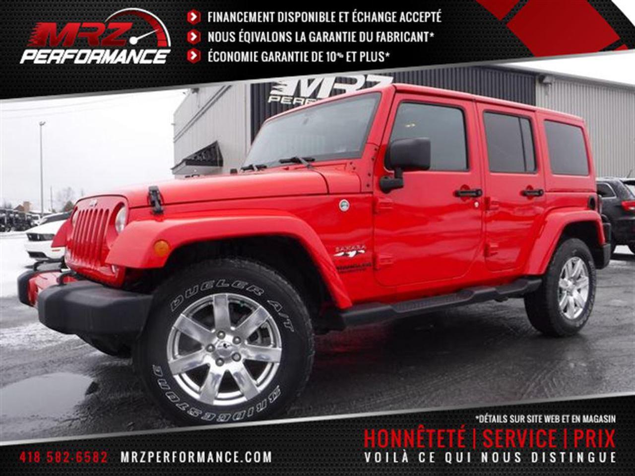 <a href=https://www.autoaubaine.com/Jeep-Wrangler-c6787804.html>https://www.autoaubaine.com/Jeep-Wrangler-c6787804.html</a>

** Garantie 3ans/60 000km sur lensemble du véhicule et 5ans/100 000km sur groupe moto-propulseur à partir de la dms ** ÉCONOMIE GARANTIE DE 10% et même plus dans la majorité des cas! ** Service inégalé - Financement avantageux - Échanges acceptés - On équivaut la garantie dorigine! ** Cest  LENGAGEMENT MRZ - découvrez en tous les avantages au www.MRZPERFORMANCE.com et en magasin **

Jeep Wrangler Unlimited Sahara 2016 Rouge - AUTOMATIQUE - FULL ÉQUIP Lun des plus beau Jeep de notre inventaire!! Carrément à létat neuf avec Seul. 3959 km au compteur!! Une véritable aubaine signé Automobiles Mrz!! Faites vite il ne restera pas longtemps dans notre cours ça je vous le garantie!! Véhicule très populaire,ne manquer pas la chance de vous procurez ce beau petit jouet! De tout évidence ce Jeep na jamais fais de hors route!! - * Visitez le WWW.MRZPERFORMANCE.COM pour tous les détails et beaucoup plus de photos! * ÉTAT NEUF avec Seulement 3959km!! - 4x4 Lo/Hi - Moteur V6 3.6l nouvelle génération avec transmission automatique - Très puissant, près de 300HP!! - Superbe Mags 18 avec pneus Bridgestone Dueler flambant neuf!! - FULL ÉQUIP:- Vitres teintées - Commandes au volant - Prise 12V / 115V - Lecteur CD/MP3 - Wiper intermittents - Cruise control - Prise USB - Sélecteur 4WD/2WD - Fog lights - 1X Clé avec démarreur OEM - Moulures dailes peinturés - Toit dure peinturé - Miroirs électriques et chauffants - Vitres électriques - Bluetooth - Système navigation GPS avec grosse écran tactile - Sirius - A/C - Console centrale - Chauffe moteur - Jeep UConnect - Door lock - Sièges avant chauffants - Automatique - Marchepieds - etc! Ce Jeep avais subit de légers dommages, réparé par des professionnels et inspecté par la SAAQ. Nous sommes fier de notre travail et CE VÉHICULE EST IMPECCABLE à tout point de vue!! À voir sans faute! Lun des plus beau JEEP dans notre cours!! Impossible de trouver un Jeep avec moins de kilo que le nôtre!! Vraiment un superbe Wrangler FULL ÉQUIP!! À NE PAS MANQUER!! JAMAIS FAIS DE HORS ROUTE!! TRÈS PROPRE!! ** Reconstruit / Rebuilt title - Véhicule Canadien ** - Plusieurs autres VUS ET CAMIONNETTES PRÊT À PARTIR en inventaire - AUCUN CAMOUFLAGE DE DOMMAGES SUR NOS VÉHICULES! *** Membres AMVOQ - Venez nous voir ou allez visiter notre site internet pour plus dinformations! Automobiles MRZ, la référence dans laccidenté léger au Québec WE SPEAK ENGLISH PLEASE CONTACT US - MRZ IS THE VEHICLE CAR EXPORT AND IMPORT SPECIALIST - USA - AFRICA - MIDDLE EAST - EUROPE - MRZ EST LE SPÉCIALISTE EN EXPORTATION et IMPORTATION DE VÉHICULES - USA - AFRIQUE - EUROPE - PROCHE ORIENT ! Visitez-nous aussi sur Facebook! Merci!