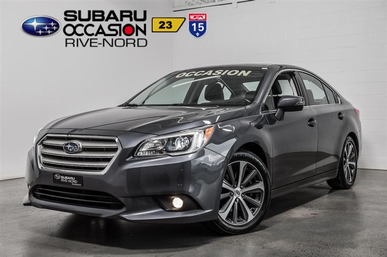 <a href=https://www.subarurivenord.com/occasion/Subaru-Legacy-2015.html>https://www.subarurivenord.com/occasion/Subaru-Legacy-2015.html</a>

JAMAIS ACCIDENTÉ! Une seule propriétaire! INSPECTÉ EN 152 POINTS par des techniciens Subaru. Programme « Véhicules dOccasion Certifiés » disponible. Conditions en succursale.        ACCIDENT FREE! One owner! 152-POINTS INSPECTION from factory-trained Subaru technicians. « Subaru Certified Pre-Owned Vehicles Program » available. Conditions in store.        2015 Subaru Legacy 3.6R Limited. Automatique, Système de navigation, Bluetooth, Caméra de recul, Intérieur en cuir, Toit ouvrant, Jantes en alliage, Phares antibrouillards, Sièges électrique chauffants, Air climatisé, Régulateur de vitesse, Groupe électrique, Lecteur CD/MP3/AUX/USB/Sirius/XM, Anti-patinage, Tout équipé et Très propre! Kilométrage vérifié. Garantie supplémentaire disponible. Mécanique et esthétique WOW! Conditions en succursale!        2015 Subaru Legacy 3.6R Limited. Automatic, Navigation system, Bluetooth, Back-up camera, Leather interior, Sunroo, Alloy wheels, Spoiler, Electric & heated seats, Air conditioning, Cruise Control, PowerGroup, CD/MP3/AUX/USB/SiriusXM, Traction control, Fully equipped and Very clean! Verified mileage. Additional warranty available. Mechanically and aesthetically WOW! Conditions in store!        LE PLUS GROS INVENTAIRE DE SUBARU DOCCASION AU CANADA!!     NOS HAUTS STANDARDS DE QUALITÉ, LE PLUS GRAND CHOIX AU PAYS, LE MEILLEUR RAPPORT QUALITÉ/PRIX ET UNE APPROCHE SANS PRESSION FONT DE SUBARU RIVE-NORD UNE VALEUR SÛRE POUR LACHAT DE VOTRE PROCHAIN VÉHICULE DOCCASION.        THE BIGGEST PRE-OWNED SUBARU INVENTORY IN CANADA!!    OUR HIGH QUALITY STANDARDS, THE BIGGEST INVENTORY TO CHOOSE FROM IN THE COUNTRY, THE BEST QUALITY/PRICE, AND OUR NO PRESSURE APPROACH, MAKES SUBARU RIVE-NORD A SURE BET FOR THE PURCHASE OF YOUR NEXT PRE-OWNED VEHICLE.        Pourquoi acheter tout autre modèle quand on peut profiter de la fiabilité et lincroyable traction intégrale dun Subaru Legacy !!! WWW.SUBARURIVENORD.COM        Why buy another model when you can enjoy the incredible reliability and incredible AWD of a Subaru Legacy!!! WWW.SUBARURIVENORD.COM