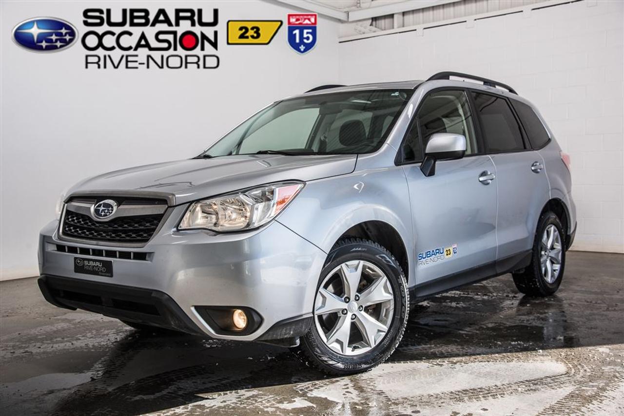 <a href=https://www.subarurivenord.com/occasion/Subaru-Forester-2015.html>https://www.subarurivenord.com/occasion/Subaru-Forester-2015.html</a>

Un seul propriétaire! Repris en échange dun de nos clients, ne provient pas de lencan. JAMAIS ACCIDENTÉ! INSPECTÉ EN 152 POINTS par des techniciens Subaru. Programme « Véhicules dOccasion Certifiés » disponible. Conditions en succursale.    One owner! Trade in, not an auction vehicle. ACCIDENT FREE!. 152-POINTS INSPECTION from factory-trained Subaru technicians. « Subaru Certified Pre-Owned Vehicles Program » available. Conditions in store.    2015 Subaru Forester i Touring. Automatique, Bluetooth, Caméra de recul, Intérieur en tissus, Toit ouvrant à vision panoramique, Jantes en alliage, Phares antibrouillards, Sièges électrique chauffants, Air climatisé, Régulateur de vitesse, Groupe électrique, Lecteur CD/MP3/AUX/USB, Anti-patinage, Bien équipé et Très propre! Kilométrage vérifié. Balance de garantie valide jusquau 22 décembre 2019 ou 100 000 km. Garantie supplémentaire disponible. Mécanique et esthétique WOW! Conditions en succursale!    2015 Subaru Forester i Touring. Automatic, Bluetooth, Back-up camera, Fabric interior, Panoramic sunroof, Alloy wheels, Fog lights, Electric & heated seats, Air conditioning, Cruise Control, PowerGroup, CD/MP3/AUX/USB, Traction control, Well equipped and Very clean! Verified mileage. Warranty valid until December 22th, 2019 or 100000km. Additional warranty available. Mechanically and aesthetically WOW! Conditions in store!    LE PLUS GROS INVENTAIRE DE SUBARU DOCCASION AU CANADA!!   NOS HAUTS STANDARDS DE QUALITÉ, LE PLUS GRAND CHOIX AU PAYS, LE MEILLEUR RAPPORT QUALITÉ/PRIX ET UNE APPROCHE SANS PRESSION FONT DE SUBARU RIVE-NORD UNE VALEUR SÛRE POUR LACHAT DE VOTRE PROCHAIN VÉHICULE DOCCASION.    THE BIGGEST PRE-OWNED SUBARU INVENTORY IN CANADA!!  OUR HIGH QUALITY STANDARDS, THE BIGGEST INVENTORY TO CHOSSE FROM IN THE COUNTRY, THE BEST QUALITY/PRICE, AND OUR NO PRESSURE APPROACH, MAKES SUBARU RIVE-NORD A SHURE BET FOR THE PURCHASE OF YOUR NEXT PRE-OWNED VEHICLE.    Pourquoi acheter tout autre modèle quand on peut profiter de la fiabilité et de lincroyable traction intégrale dun Subaru Forester!!! WWW.SUBARURIVENORD.COM    Why buy another model when you can enjoy the incredible reliability and incredible AWD of a Subaru Forester!!! WWW.SUBARURIVENORD.COM