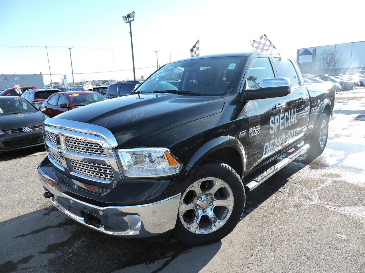 <a href=http://www.excellencedodge.ca/occasion/RAM-1500-2017.html>http://www.excellencedodge.ca/occasion/RAM-1500-2017.html</a>

Démonstrateur, bas millage, date de mise en service 27 décembre 2016.....cache-caisse pliable,....porte essence chromé....deflecteur de capot...marche pied