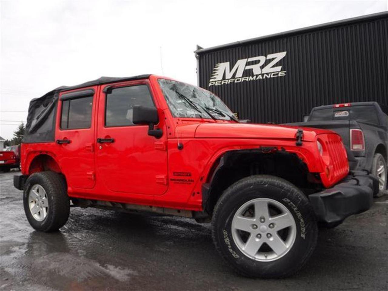 <a href=https://www.autoaubaine.com/Jeep-Wrangler-c6767647.html>https://www.autoaubaine.com/Jeep-Wrangler-c6767647.html</a>

** Garantie 3mois/5000km sur lensemble du véhicule si remis à neuf chez MRZ ** ÉCONOMIE GARANTIE DE 10% et même plus dans la majorité des cas! ** Service inégalé - Financement avantageux - Échanges acceptés - On équivaut la garantie dorigine! ** Cest LENGAGEMENT MRZ - découvrez en tous les avantages au www.MRZPERFORMANCE.com et en magasin **    

Jeep Wrangler Unlimited Sport 2013 Rouge - Manuelle 6 vitesses - Très beau Jeep bien équipé!! Véhicule très populaire, ne manquer pas la chance de vous procurez ce beau petit jouet! Lun des plus abordable sur le marché!! Encore une fois les meilleurs deal sont chez Automobiles Mrz!! - * Visitez le WWW.MRZPERFORMANCE.COM pour tous les détails et beaucoup plus de photos! * Bas kilométrage avec seulement 137 600km - 4x4 Lo/Hi - Moteur V6 3.6l nouvelle génération avec transmission manuelle 6 vitesses - Très puissant, près de 300HP!! - Mags 17 avec pneus All terrain LT265 70 R17 en bonne état!! - Modèle SPORT bien équipé : - Vitres teintées - Commandes au volant - Prise 12V - Lecteur CD/MP3 - Wiper intermittents - Cruise control - Prise USB - Sélecteur 4WD/2WD - Fog lights - 1X Clé - Moulures dailes texturés - Toit souple - Miroirs électriques et chauffants - Vitres électriques - A/C - Console centrale - Chauffe moteur - Towing package - Door lock - etc! Accidenté sur le toit ainsi que sur les 2 cotés du véhicule. Pas de gros frame à faire sur ce véhicule (toujours a vérifier quand même), seulement de la tôle a remplacer. Ce superbe Jeep est présenté tel que nous lavons acheté, pas étiré et pas camouflé comme chez la compétition. Aucun camouflage de dommages sur nos véhicules! Pour la réparation, Besoin du toit avec le renfort intérieur (tubing), Cadre de parebrise, Parebrise, Moulure daile avant droit avec la Fausse aile, Poteau centrale gauche (ou a réparé), Porte avant gauche, Bumper avant, Tail light droit, Bumper arrière, Moulure daile arrière droit avec la Fausse aile et de quelques trims intérieurs. A réparé: 2X Portes droites, 2X Ailes avant, Mag avant droit (égratigné), Hood (léger), Porte arrière gauche (ou a changé) et les 2X Quater (léger). Acheté tel quel, en marche, run and drive, pas frappé dans les roues, différentiels intacts. Aucun camouflage de dommages sur nos véhicules. Très facile a réparé sans se ruiner - Toute la mécanique est intact et en parfaite état de marche. Tous les Ballons et les Ceintures sont intacts!! Nous pouvons vous fournir les pièces nécessaires à la réparation de ce véhicule à prix très compétitif. Disponible tel quel ou réparé par des professionnels et inspecté par la SAAQ - Vraiment un superbe Wrangler SPORT!! À NE PAS MANQUER!! VUS en demande!! Impossible de trouver meilleur qualité prix chez la compétition!! ** VGA CANADIEN / SALVAGE TITLE ** - Plusieurs autres VUS ET CAMIONNETTES en inventaire - AUCUN CAMOUFLAGE DE DOMMAGES SUR NOS VÉHICULES! *** Membres AMVOQ - Venez nous voir ou allez visiter notre site internet pour plus dinformations! Automobiles MRZ, la référence dans laccidenté léger au Québec WE SPEAK ENGLISH PLEASE CONTACT US - MRZ IS THE VEHICLE CAR EXPORT AND IMPORT SPECIALIST - USA - AFRICA - MIDDLE EAST - EUROPE - MRZ EST LE SPÉCIALISTE EN EXPORTATION et IMPORTATION DE VÉHICULES - USA - AFRIQUE - EUROPE - PROCHE ORIENT ! Visitez-nous aussi sur Facebook! Merci!