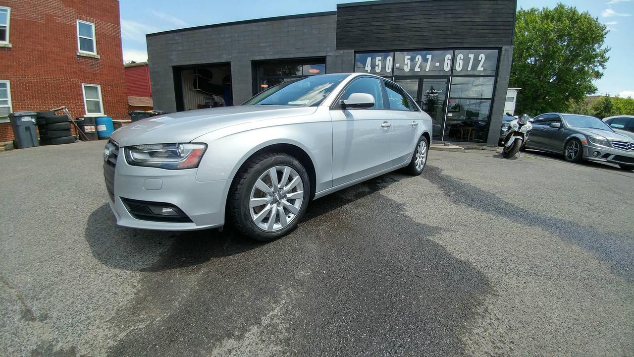<a href=https://www.noraautos.com/occasion/Audi-A4-2013.html>https://www.noraautos.com/occasion/Audi-A4-2013.html</a>

FINANCEMENT 100% APPROUVÉ*, AUDI A4 2013, CUIR, VITRES, PORTES, MIROIRS, SIÈGES ÉLECTRIQUE, SIÈGES CHAUFFANT, CLIMATISATION BI-ZONE AUTOMATIQUE, ORDINATEUR DE BORD, RADIO AM/FM/CD, FOG LIGHT, VOLANT AJUSTABLE HAUTEUR TÉLESCOPIQUE, CONTROL DE STABILITÉ ÉLECTRONIQUE (ESC), ANTIPATINAGE, DISQUE (ABS) AUX 4 ROUES, SYSTÈME ANTIVOL, TÉLÉDÉVÉROUILLAGE A DISTANCE, ET BIEN PLUS...*****RABAIS 4000$ INCLUS***** 


BEAUCOUP DE VÉHICULE EN INVENTAIRE VOIR LES AUTRES ANNONCES 

TOUT NOS VÉHICULES SONT INSPECTÉS, RECONDITIONNÉ ET KILOMÉTRAGE CERTIFIÉ

FINANCEMENT 1RE 2E ET 3E CHANCE AU CRÉDIT DISPONIBLE

**CARTE DÉBIT ET CRÉDIT ACCEPTÉ
               AUCUN CAS REFUSÉ


DISPONIBLE 7 JOURS SUR 7 
LIVRAISON RAPIDE

SANS FRAIS: 1-877-573-8087
TÉLÉCOPIEUR: 1-450-527-1100

*COMPTANT REQUIS
**FRAIS 2.63% PAIEMENTS PAR CRÉDIT