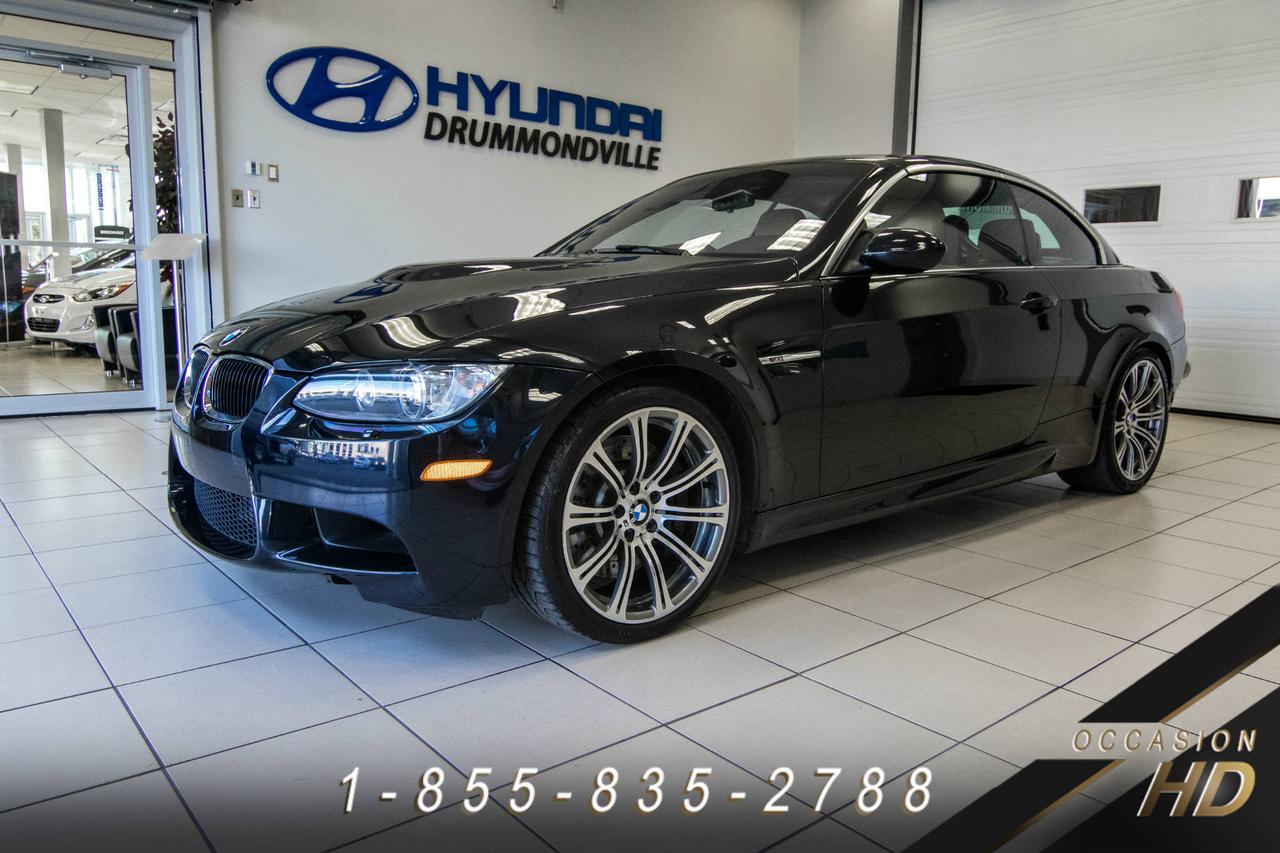 <a href=https://www.hyundaidrummondville.com/occasion/BMW-M3-2013.html>https://www.hyundaidrummondville.com/occasion/BMW-M3-2013.html</a>

** CERTIFIÉ BMW JUSQU EN 2018 OU 160 000KM ** M3 CONVERTIBLE 2013 MANUELLE ** CANADIEN ** COMFORT ACCESS + LIGHT PACK ** JAMAIS ACCIDENTÉ ** NAVIGATION, HARMAN/KARDON, JANTES 19 FORGÉ, SIÈGES ÉLECTRIQUES CHAUFFANTS MÉMOIRE, BLUETOOTH ET BIEN PLUS !! V8 4.0L. DÉVELOPPANT 414 CHEVAUX ET 295 LBS DE TORQUE ET ATTEIGNANT LES 100 KM EN 4.5 SECONDES !! CE MONSTRE VOUS OFFRE UNE PUISSANCE PHÉNOMÉNALE, UN SON À COUPER LE SOUFFLE, UNE CONDUITE DES PLUS SPORTIVE, DES ÉQUIPEMENTS DE POINTE !! A VOIR ABSOLUMENT !! 

POUR PRENDRE RENDEZ-VOUS POUR UN ESSAI ROUTIER OU POUR OBTENIR PLUS DE DÉTAILS, VOUS POUVEZ COMMUNIQUER SANS FRAIS AU : 1-888-420-3501, VIA MESSAGERIE TEXTE OU APPEL AU 819 314-6555 OU PAR COURRIEL AU USAGE@HYUNDAIDRUMMONDVILLE.CA EN TOUT TEMPS MÊME LES SOIRS ET LES FINS DE SEMAINE !! PRIX ÉTABLI AVEC UN FINANCEMENT À TAUX RÉGULIER !!

1ERE, 2E ET 3E CHANCE AU CRÉDIT !! AUCUN CAS REFUSÉ !!
FINANCEMENT ET GARANTIE DISPONIBLE SUR PLACE !!
NOUS REPRENONS TOUS VOS ÉCHANGES, MOTO - VTT - BATEAU - ROULOTTE - MOTORISÉ - AVION   QUADRIPORTEUR !!