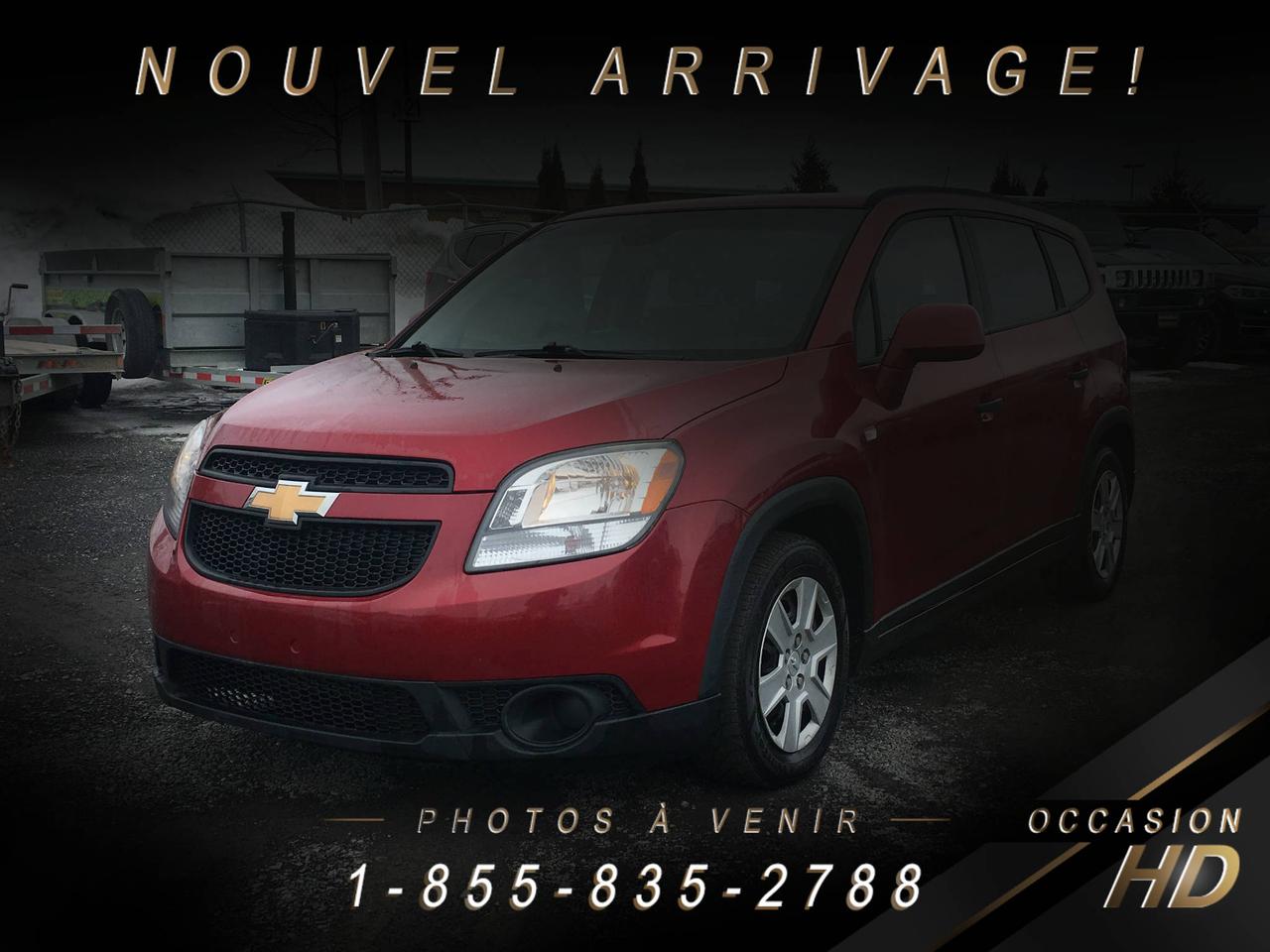 <a href=https://www.hyundaidrummondville.com/occasion/Chevrolet-Orlando-2012.html>https://www.hyundaidrummondville.com/occasion/Chevrolet-Orlando-2012.html</a>

JAMAIS ACCIDENTÉ ** EXCELLENTE CONDITION ** 7 PASSAGERS ** AIR CLIMATISÉ, LUMIÈRE AUTOMATIQUE, BLUETOOTH, VITRES PORTES ET MIROIRS ÉLECTRIQUES, ENJOLIVEUR 16 POUCES, LECTEUR CD, RADIO AM/FM ET BIEN PLUS !! CE ORLANDO POSSÈDE UN MOTEUR ULTRA ÉCONOMIQUE DE 2.4L ECOTEC CONSOMMANT QUE 7.0L AU 100KM SUR AUTOROUTE !! CE QUI VOUS ATTEND EST UNE CONDUITE AGRÉABLE ET MANIABLE, UN LOOK CONTEMPORAIN AINSI QUUN GRAND ESPACE CARGO SOIS 1 594L !! VENEZ DÈS AUJOURd HUI POUR EN FAIRE l ESSAI ROUTIER !! IL EN VAUT LE DÉTOUR !!

POUR PRENDRE RENDEZ-VOUS POUR UN ESSAI ROUTIER OU POUR OBTENIR PLUS DE DÉTAILS, VOUS POUVEZ COMMUNIQUER SANS FRAIS AU : 1-888-420-3501, VIA MESSAGERIE TEXTE OU APPEL AU 819 314-6555 OU PAR COURRIEL AU USAGE@HYUNDAIDRUMMONDVILLE.CA EN TOUT TEMPS MÊME LES SOIRS ET LES FINS DE SEMAINE !! PRIX ÉTABLI AVEC UN FINANCEMENT À TAUX RÉGULIER !!

NOUS SOMMES LA CONCESSION AU CENTRE DU QUÉBEC !! 1H DE MONTRÉAL   1H DE SHERBROOKE   1H DE TROIS-RIVIÈRES   1H45 DE QUÉBEC !! LE VÉHICULE QUE VOUS RECHERCHEZ À PORTÉ DE MAIN !!

1ERE, 2E ET 3E CHANCE AU CRÉDIT !! AUCUN CAS REFUSÉ !!
FINANCEMENT ET GARANTIE DISPONIBLE SUR PLACE !!
NOUS REPRENONS TOUS VOS ÉCHANGES, MOTO - VTT - BATEAU - ROULOTTE - MOTORISÉ - AVION   QUADRIPORTEUR !!