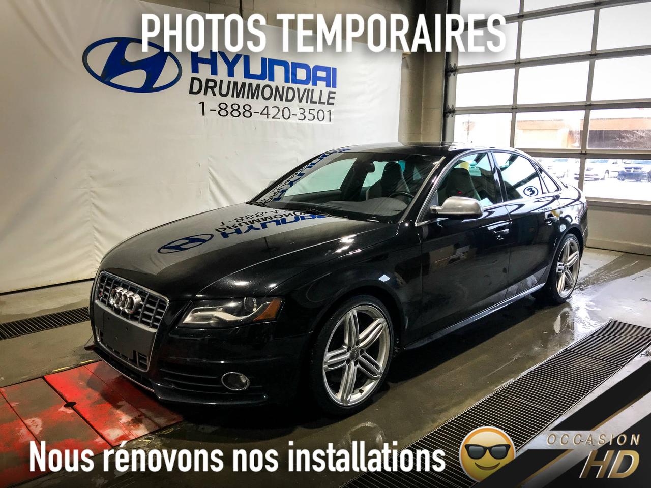 <a href=https://www.hyundaidrummondville.com/occasion/Audi-S4-2011.html>https://www.hyundaidrummondville.com/occasion/Audi-S4-2011.html</a>

~ AUDI S4 PREMIUM 2011 ** 3.0T QUATTRO ** JANTES 19 POUCES, TOIT OUVRANT, BLUETOOTH, RÉGULATEUR DE VITESSE, COMMANDE AUDIO AU VOLANT, SIÈGES ÉLECTRIQUES CHAUFFANTS MÉMOIRE ET BIEN PLUS !! CETTE SPORTIVE DE LUXE POSSÈDE UN MOTEUR TURBO V6 DE 3.0 LITRES DÉVELOPPANT 333 HP ET 325 LBS DE COUPLE PERMETTANT UNE ACCÉLÉRATION 0-100 KM/H EN 4.9 SEC. ELLE EST ÉQUIPÉ DE LA TRANSMISSION AUTOMATIQUE DUAL-CLUTCH 7 VITESSES AVEC PADDLE SHIFT, LA TRACTION INTÉGRAL QUATTRO AINSI QUE l AUDI DRIVE SELECT !! ELLE EST RECONNUE POUR SON HABITACLE DE HAUTE QUALITÉ TOUT ÉQUIPÉ, SON DESIGN SPORTIF ET ÉLÉGANT ET CES PERFORMANCES DE CONDUITE SAISISSANTES !! A VOIR ABSOLUMENT !!

POUR PRENDRE RENDEZ-VOUS POUR UN ESSAI ROUTIER OU POUR OBTENIR PLUS DE DÉTAILS, VOUS POUVEZ COMMUNIQUER SANS FRAIS AU : 1-888-420-3501, VIA MESSAGERIE TEXTE OU APPEL AU 819 314-6555 OU PAR COURRIEL AU USAGE@HYUNDAIDRUMMONDVILLE.CA EN TOUT TEMPS MÊME LES SOIRS ET LES FINS DE SEMAINE !! PRIX ÉTABLI AVEC UN FINANCEMENT À TAUX RÉGULIER !!

NOUS SOMMES LA CONCESSION AU CENTRE DU QUÉBEC !! 1H DE MONTRÉAL   1H DE SHERBROOKE   1H DE TROIS-RIVIÈRES   1H45 DE QUÉBEC !! LE VÉHICULE QUE VOUS RECHERCHEZ À PORTÉ DE MAIN !!

1ERE, 2E ET 3E CHANCE AU CRÉDIT !! AUCUN CAS REFUSÉ !!
FINANCEMENT ET GARANTIE DISPONIBLE SUR PLACE !!
NOUS REPRENONS TOUS VOS ÉCHANGES, MOTO - VTT - BATEAU - ROULOTTE - MOTORISÉ - AVION   QUADRIPORTEUR !!