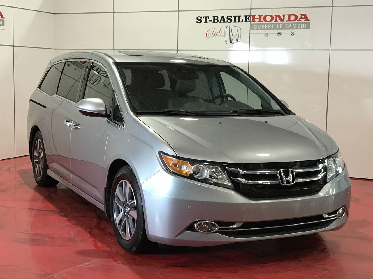 <a href=https://www.stbasilehonda.com/occasion/Honda-Odyssey-2016.html>https://www.stbasilehonda.com/occasion/Honda-Odyssey-2016.html</a>

**36 860 KM ** HONDA ODYSSEY 2016 TOURING ~ 8 PASSAGERS ~  EXCELLENTE CONDITION ~ DVD ~ PORTES COULISSANTES AUTOMATIQUE, CAMÉRA DE RECUL, CLIMATISATION 3 ZONES, BLUETOOTH, MAGS, SIÈGES EN CUIR CHAUFFANTS, COMMANDES AUDIO AU VOLANT, RÉGULATEUR DE VITESSE ET BIEN PLUS!! CET ODYSSEY  EST GRANDEMENT RECHERCHÉ POUR SON HABITACLE SPACIEUX AU MULTI-RANGEMENT OFFRANT 4 205 LITRES DESPACE CARGO, SON MOTEUR V6 PUISSANT ET ÉCONOME PERMETTANT UNE CAPACITÉ DE REMORQUAGE DE PLUS DE 3 500 LBS AINSI QU UNE MOYENNE DE 7.2L / 100KM SUR AUTOROUTE!! SA FIABILITÉ, SA CONDUITE AGRÉABLE AINSI QUE SA COMMODITÉ VOUS CHARMERA À COUP SUR!! A VOIR ABSOLUMENT, PASSEZ DÈS AUJOURDHUI POUR EN FAIRE UN ESSAI ROUTIER!!

Pour prendre un rendez-vous pour un essai routier ou obtenir plus dinformation concernant ce véhicule maintenant disponibles à la vente.

Vous pouvez communiquer sans frais au 1-855-696-2884 ou par messagerie texte ou appel au 438-490-2834 ou par courriel au occvip@stbasilehonda.com en tout temps même les soirs et fins de semaine! 

1ERE, 2E ET 3E CHANCE AU CRÉDIT DISPONIBLE! 
AUCUN CAS REFUSÉ!
TAUX DE FINANCEMENT RÉDUIT DISPONIBLE
FINANCEMENT FACILE SUR PLACE
GARANTIE SUPPLÉMENTAIRE DISPONIBLE
NOUS REPRENONS TOUT VOS ÉCHANGES, MOTO-BATEAU-ROULOTTE-MOTORISÉ

Situé sur la Rive-Sud de Montréal, St-Basile Honda est une équipe jeune et dynamique à lécoute de la clientèle.

A 15 minutes de Montréal et à 5 minutes des Promenades St-Bruno sur la route 116 cest facile nous trouver.