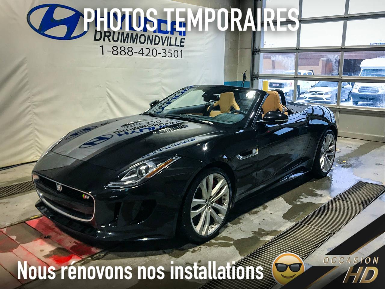 <a href=https://www.hyundaidrummondville.com/occasion/Jaguar-FType-2014.html>https://www.hyundaidrummondville.com/occasion/Jaguar-FType-2014.html</a>

** CANADIEN ** JAGUAR F-TYPE S RWD 2014 * ACTIVE SPORT EXHAUST, MODE DYNAMIQUE, ÉCLAIRAGE INTÉRIEUR AMBIANT, NAVIGATION, SYSTÈME DE SON MERIDIAN, SIÈGES CHAUFFANTS ÉLECTRIQUES SPORT A FONCTION MÉMOIRE, CAMÉRA DE RECUL, BLUETOOTH, RÉGULATEUR DE VITESSE, AIDE AU STATIONNEMENT, DÉTECTEUR DANGLE MORT ET BIEN PLUS !! CETTE ÉLÉGANTE JAGUAR VOUS OFFRE UNE CONDUITE DES PLUS FOUGUEUSES !! LA COMBINAISON PARFAITE DE SON MOTEUR V6 SUPERCHARGED DÉVELOPPANT 380 CHEVAUX JUMELÉ À SA STRUCTURE DALUMINIUM ET SA TRANSMISSION QUICKSHIFT OFFRE UNE RÉPONSE DEXÉCUTION DES PLUS INSTANTANÉES ET DES PLUS PRÉCISES, PERMETTANT AU CONDUCTEUR UNE CONNECTION ABSOLU AVEC SA F-TYPE !! ATTEIGNANT LES 100KM EN 4.8 SEC, ÉQUIPÉ DES DERNIÈRES TECHNOLOGIES ET MUNI DUN HABITACLE ERGONOMIQUE, CETTE JAGUAR NATTENDS QUE VOUS !!


POUR PRENDRE RENDEZ-VOUS POUR UN ESSAI ROUTIER OU POUR OBTENIR PLUS DE DÉTAILS, VOUS POUVEZ COMMUNIQUER SANS FRAIS AU : 1-888-420-3501, VIA MESSAGERIE TEXTE OU APPEL AU 819 314-6555 OU PAR COURRIEL AU USAGE@HYUNDAIDRUMMONDVILLE.CA EN TOUT TEMPS MÊME LES SOIRS ET LES FINS DE SEMAINE !! PRIX ÉTABLI AVEC UN FINANCEMENT À TAUX RÉGULIER !!

NOUS SOMMES LA CONCESSION AU CENTRE DU QUÉBEC !! 1H DE MONTRÉAL   1H DE SHERBROOKE   1H DE TROIS-RIVIÈRES   1H45 DE QUÉBEC !! LE VÉHICULE QUE VOUS RECHERCHEZ À PORTÉ DE MAIN !!

1ERE, 2E ET 3E CHANCE AU CRÉDIT !! AUCUN CAS REFUSÉ !!
FINANCEMENT ET GARANTIE DISPONIBLE SUR PLACE !!
NOUS REPRENONS TOUS VOS ÉCHANGES, MOTO - VTT - BATEAU - ROULOTTE - MOTORISÉ - AVION   QUADRIPORTEUR !!