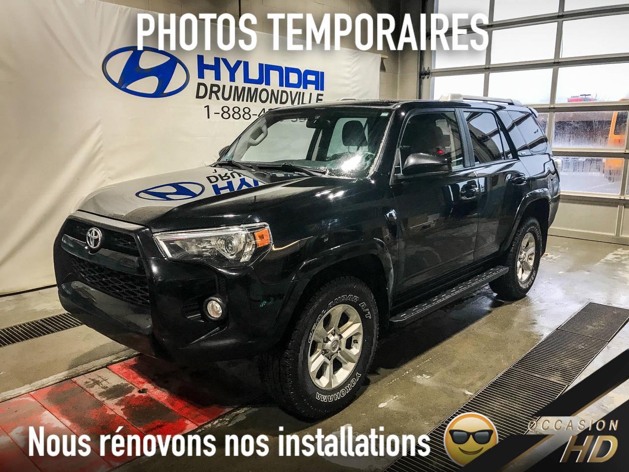 <a href=https://www.hyundaidrummondville.com/occasion/Toyota-4Runner-2014.html>https://www.hyundaidrummondville.com/occasion/Toyota-4Runner-2014.html</a>

~ TOYOTA 4 RUNNER SR5 4X4 2014 ~ MAGS 17 POUCES, ATTACHE-REMORQUE, CAMÉRA DE RECUL, BLUETOOTH, RÉGULATEUR DE VITESSE, COMMANDE AUDIO AU VOLANT, VITRES PORTES ET MIROIRS ÉLECTRIQUES, FOGS, LECTEUR CD ET BIEN PLUS! CE ROBUSTE VUS POSSÈDE UN MOTEUR V6 DE 4.O LITRES, UNE CAPACITÉ DE REMORQUAGE JUSQUÀ 5 000 LBS, 4X4! IL EST RECONNU POUR SA FIABILITÉ SANS PAREIL, SON HABITACLE SPACIEUX, SA CONDUITE AGRÉABLE AUTANT LÉTÉ QUE LHIVER AINSI QUE SON LOOK UNIQUE!! PASSEZ DÈS AUJOURDHUI POUR UN ESSAIE ROUTIER!
POUR PRENDRE RENDEZ-VOUS POUR UN ESSAI ROUTIER OU POUR OBTENIR PLUS DE DÉTAILS, VOUS POUVEZ COMMUNIQUER SANS FRAIS AU : 1-888-420-3501, VIA MESSAGERIE TEXTE OU APPEL AU 819 314-6555 OU PAR COURRIEL AU USAGE@HYUNDAIDRUMMONDVILLE.CA EN TOUT TEMPS MÊME LES SOIRS ET LES FINS DE SEMAINE !! PRIX ÉTABLI AVEC UN FINANCEMENT À TAUX RÉGULIER !!
NOUS SOMMES LA CONCESSION AU CENTRE DU QUÉBEC !! 1H DE MONTRÉAL   1H DE SHERBROOKE   1H DE TROIS-RIVIÈRES   1H45 DE QUÉBEC !! LE VÉHICULE QUE VOUS RECHERCHEZ À PORTÉ DE MAIN !!
1ERE, 2E ET 3E CHANCE AU CRÉDIT !! AUCUN CAS REFUSÉ !!
FINANCEMENT ET GARANTIE DISPONIBLE SUR PLACE !!
NOUS REPRENONS TOUS VOS ÉCHANGES, MOTO - VTT - BATEAU - ROULOTTE - MOTORISÉ - AVION   QUADRIPORTEUR !!