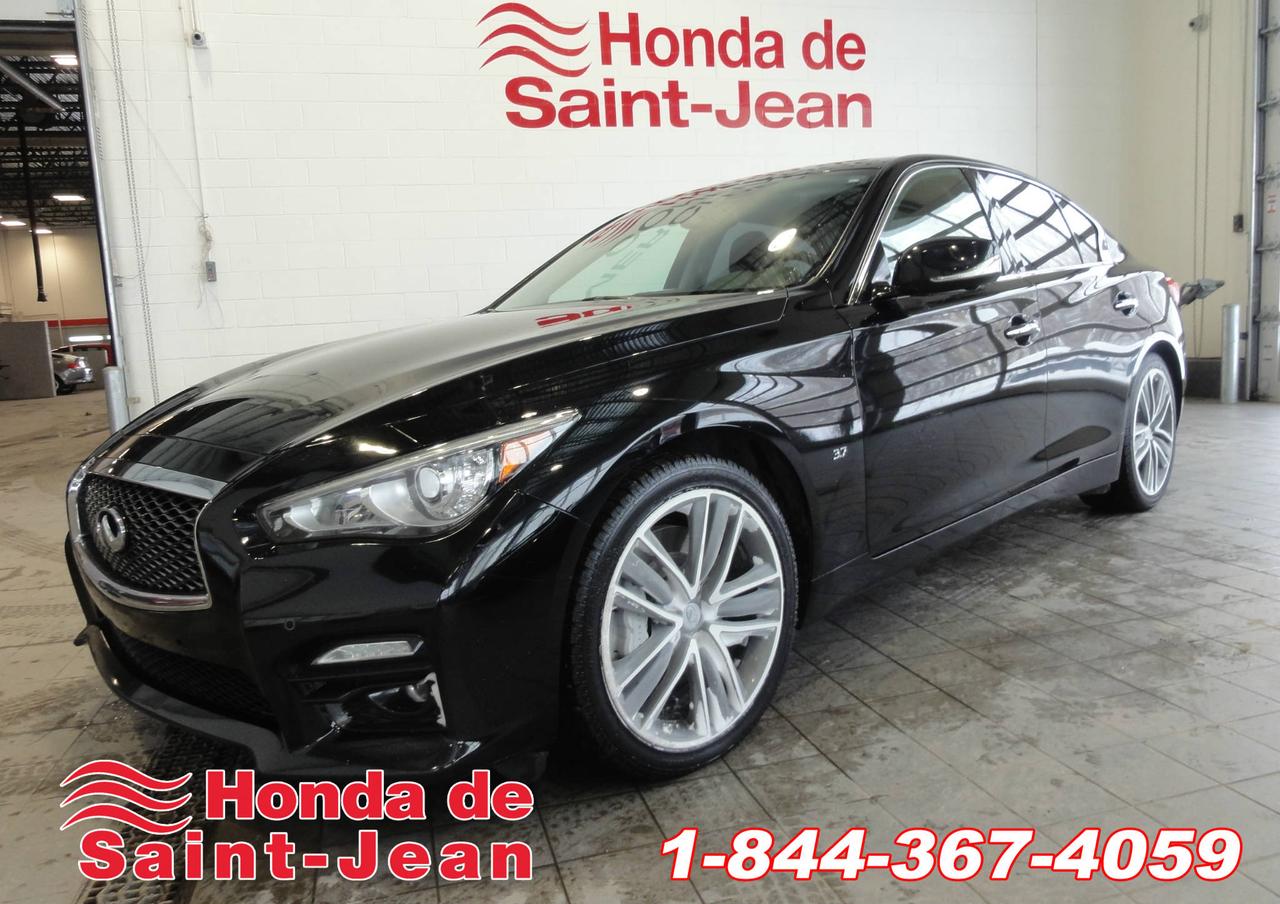 <a href=https://www.hondasj.ca/occasion/Infiniti-Q50-2014.html>https://www.hondasj.ca/occasion/Infiniti-Q50-2014.html</a>

Infiniti Q50 Privilège 2014 en excellent état, jamais accidenté, non-fumeur... un véhicule exceptionnel! Inspection mécanique et esthétique effectuée par notre département de Service. Ce modèle inclus beaucoup doptions, telles que: Moteur de 328 chevaux, Quatre 
roues motrices, Système GPS, Caméra de 
recul, Avertissement angle mort, Intérieur cuir,
 Jantes aluminium 19 pouces, Volant chauffant
, Shifter paddles, Clé intelligente, Toit ouvrant 
en verre, Technologie Bluetooth intégrée, Radio
 satellite, Lecteur MP3, Sièges électriques, 
Phares antibrouillards, Climatisation deux 
zones... et beaucoup plus!! Venez faire un essai
 routier cette semaine! POUR UN ESSAI ROUTIER OU POUR OBTENIR PLUS DE DÉTAILS, VOUS POUVEZ COMMUNIQUER SANS FRAIS AU : 1 844 367 4059 OU PAR COURRIEL : nicka@hondasj.ca OU PAR MESSAGE TEXTE AU : 514 928 8050 FINANCEMENT ET GARANTIE DISPONIBLE SUR PLACE!