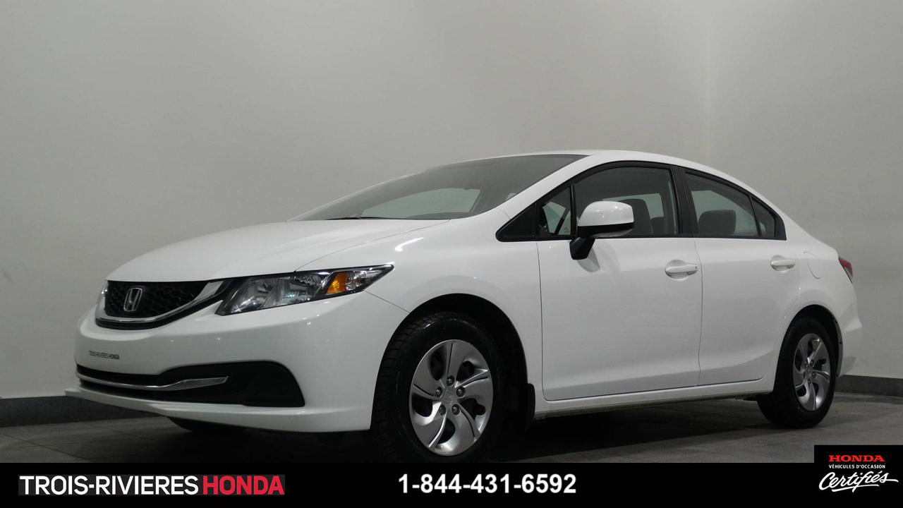 <a href=https://www.troisriviereshonda.com/occasion/Honda-Civic-2013.html>https://www.troisriviereshonda.com/occasion/Honda-Civic-2013.html</a>

** CERTIFIÉ HONDA ** Véhicule jamais accidenté !!! Très propre, régulateur de vitesse, miroirs électriques et chauffants, port USB, vitres électriques, commandes audio au volant, air climatisé, bluetooth, enjoliveurs de roues. Véhicule fiable et inspecté par nos experts, prêt à partir !!! Garantie prolongée disponible ainsi quéchange accepté. Lhistorique du rapport Carproof accompagne tous nos véhicules récents et bien entretenus.

Chez Trois-Rivières Honda, venez faire lessai de cette unité inspectée. Première, deuxième et troisième chance au crédit disponible. 

Vous pouvez également profiter du programme Certifié Honda, qui est admissible aux véhicules Honda 2013-2014-2015-2016-2017 doccasion. La garantie de 7 ans/160 000 km (Fit et Civic) ou 6 ans/120 000 km (autres modèles Honda) et les taux de financement avantageux à partir de 2.99% sont disponibles selon le modèle sélectionné. Contactez un conseiller doccasion ou faites une demande de crédit en ligne au www.troisriviereshonda.com

Linspection certifiée comprend les freins, les pneus, la suspension, les roues, les mags, les filtres, les huiles, les liquides, les entretiens recommandés et lhistorique Carproof.

Exclusivités
Garantie de bon fonctionnement incluse sur tous nos véhicules.  Nous payons le maximum pour votre véhicule déchange + TPS & TVQ.  Évaluation gratuite effectuée par nos spécialistes. 
Plus de 300 véhicules de toutes marques en inventaire. Le plus grand choix de véhicules neufs et doccasion à Trois-Rivières.
