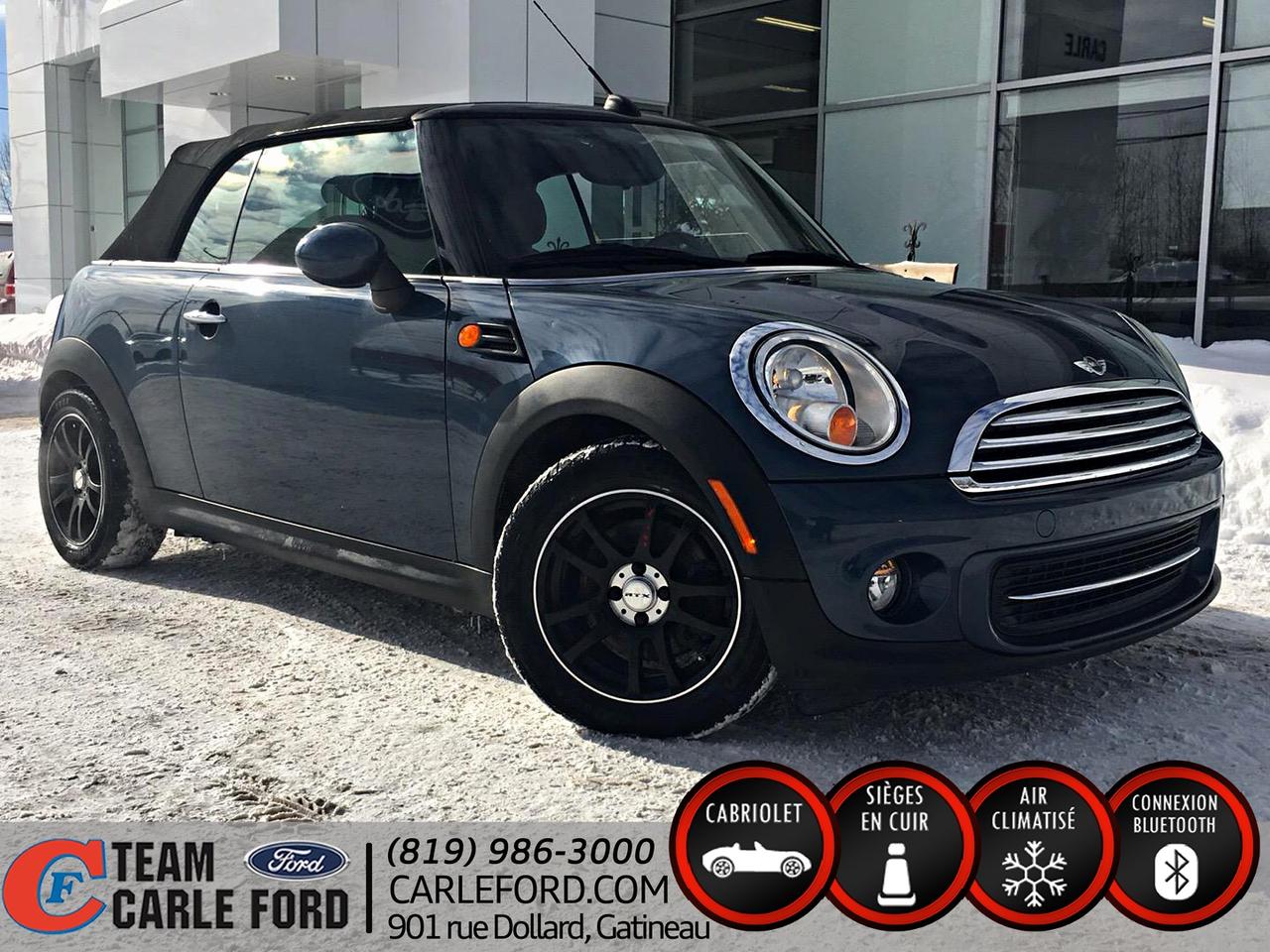 <a href=https://www.carleford.com/occasion/Mini-Cooper_Convertible-2011.html>https://www.carleford.com/occasion/Mini-Cooper_Convertible-2011.html</a>

Air climatisé, vitres électriques, portes électriques, miroirs électriques, sièges chauffant, radio/cd, régulateur de vitesse, intérieur en cuir, bluetooth, convertible

** Carproof 2,560$ **