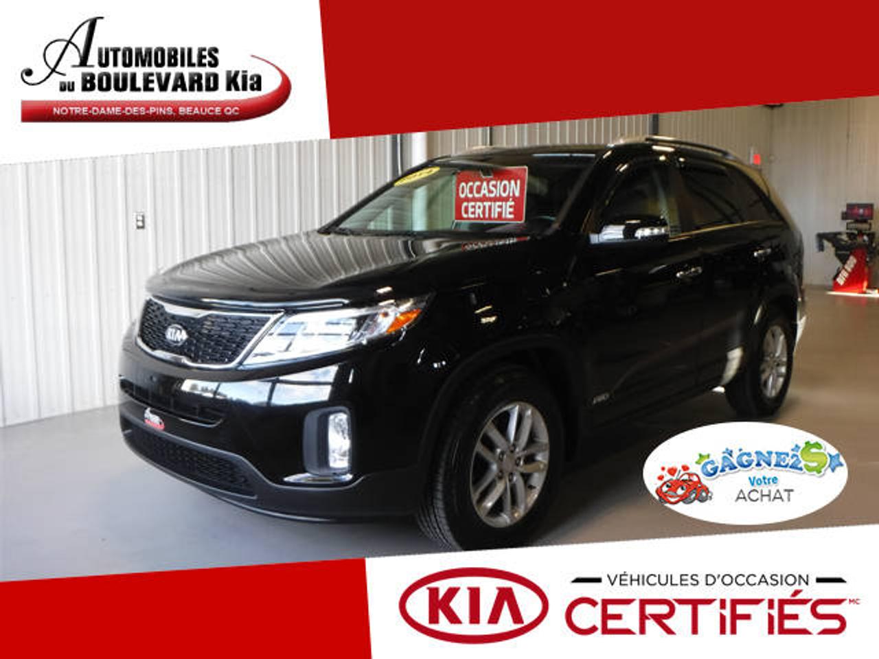 <a href=https://www.autoblvd.ca/occasion/Kia-Sorento-2014.html>https://www.autoblvd.ca/occasion/Kia-Sorento-2014.html</a>

KIA Sorento LX V6 Traction Intégrale , moteur GDI 3.3L à Injection Direct , Tout Equipé avec Sièges électrique + Chauffant, Clé intélligente avec Bouton POussoir, Regulateur de vitesses, Radio AUX USB Bluetooth+ mains libres , Air Climatisée , Capacité Charge 3500 LBS, Beau look avec Mags 17 Attache-remorque - Garantie KIA 5ans ou 100 000KM jusquau 31 Octobre 2018
