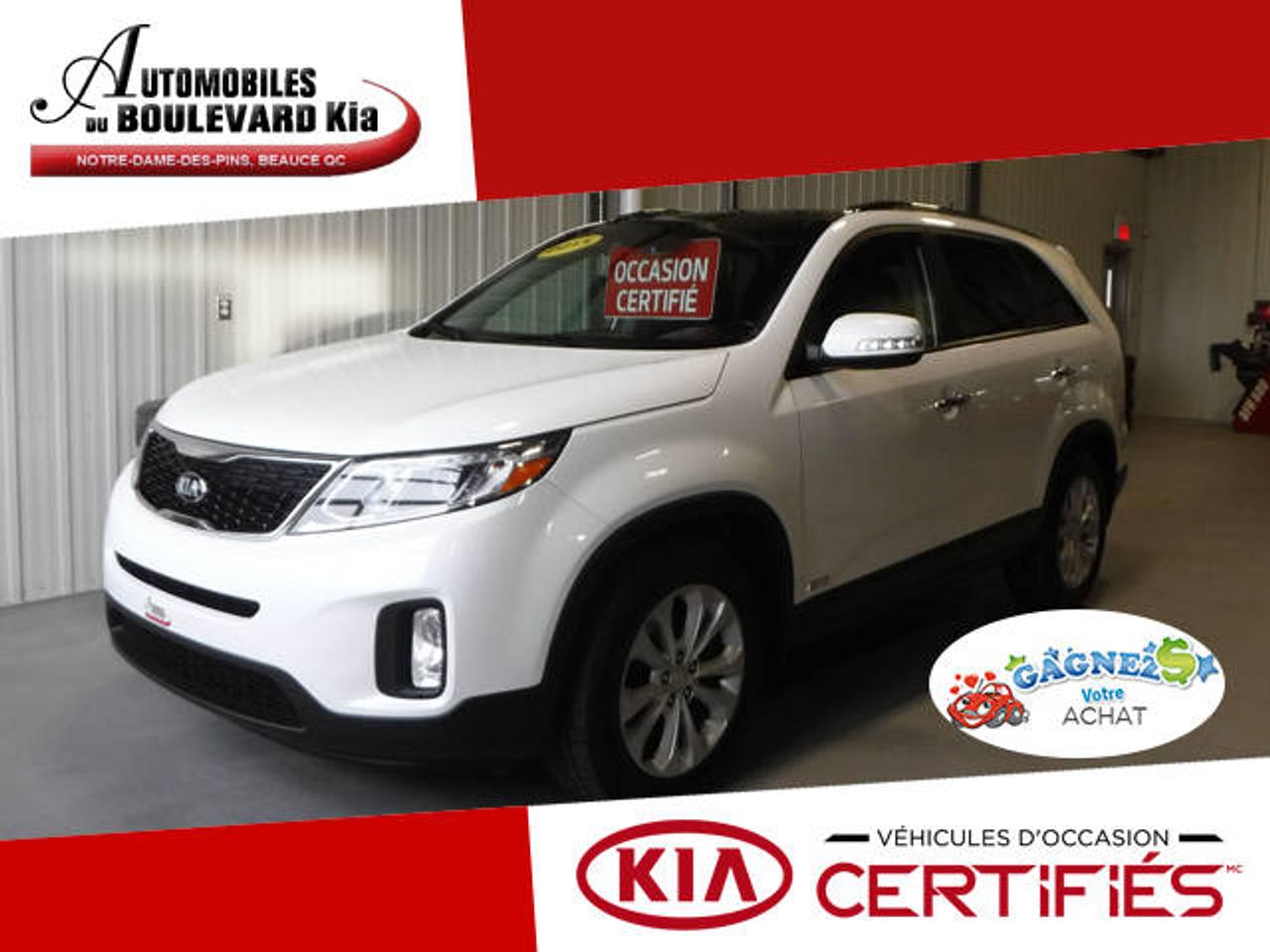 <a href=https://www.autoblvd.ca/occasion/Kia-Sorento-2015.html>https://www.autoblvd.ca/occasion/Kia-Sorento-2015.html</a>

KIA Sorento AWD EX V6 3.3L ( 3500 LBS) TOIT PANORAMIQUE ,  automatique 6 rapports avec beaucoup équipements, sièges en cuir et chauffants, Siège électrique, Bouton poussoir avec clé intelligente, Systeme info-divertissement UVO avec caméra recul, Air climatisée BI-Zone et plus encore... Beau LOOK mags 18 
Balance de Garantie KIA 5ans ou 100 000KM jusquau 22 Mai 2019


Nous offrons le meilleur prix pour votre véhicule déchange, évaluez le gratuitement avec un de nos conseiller. 

Chez Automobiles du Boulevard KIA on en fait « TOUJOURS PLUS »  financement 100% approuvé meilleur taux garanti