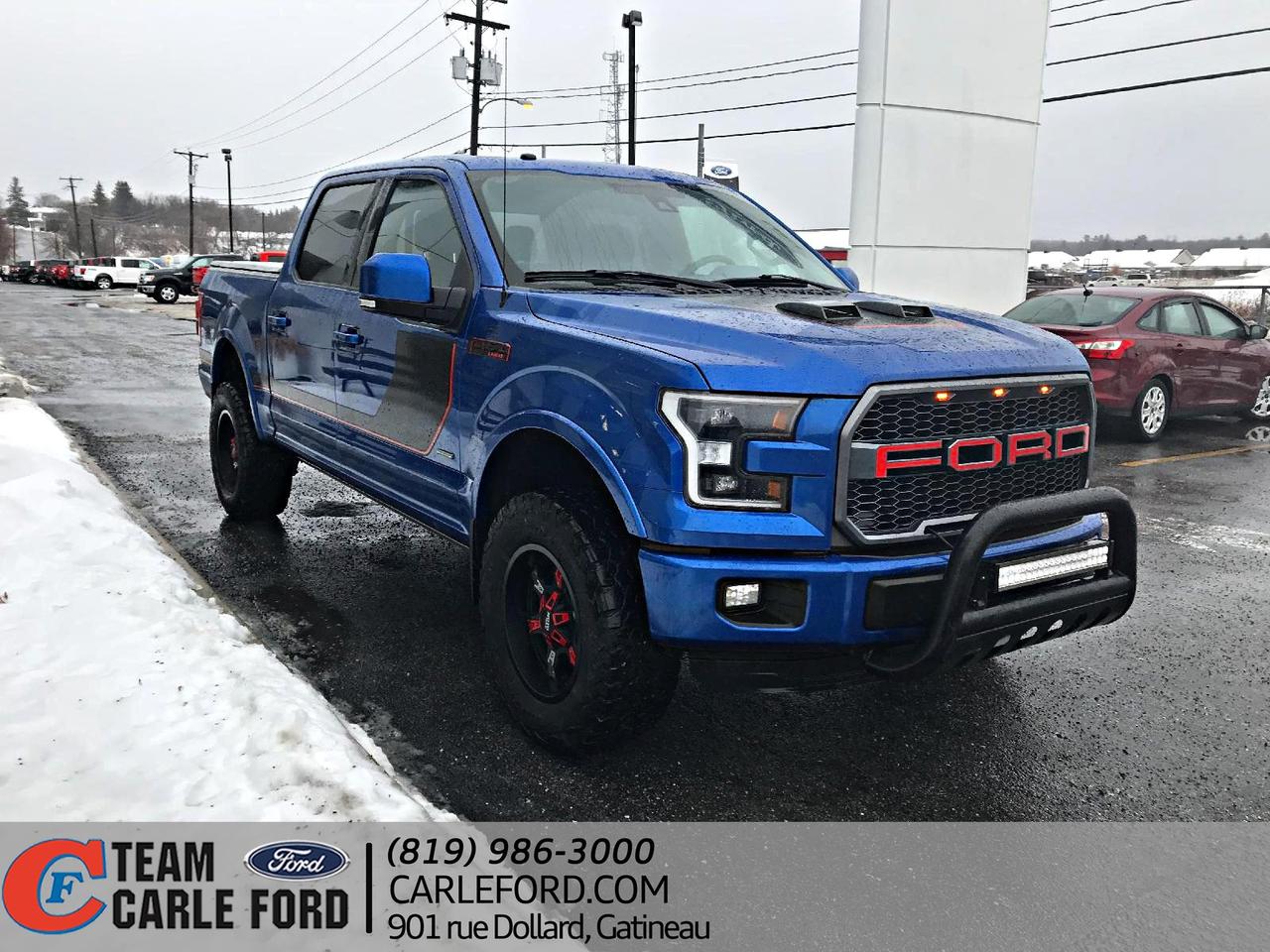 <a href=https://www.carleford.com/occasion/Ford-F150-2016.html>https://www.carleford.com/occasion/Ford-F150-2016.html</a>

Air climatisé..portes électriques..vitres électriques..sièges électriques..miroirs électriques..sièges chauffant et climatisé..my Ford touch..radio/cd..régulateur de vitesse..intérieur en cuir..toit ouvrant panoramique..ensemble de remorquage..système de navigation..caméra de recul..sonar de recul­..bluetooth..marche-pieds électrique..marche-pieds tailgate..système dinfo sur les angles mort..démarreur a distance..projecteurs DEL