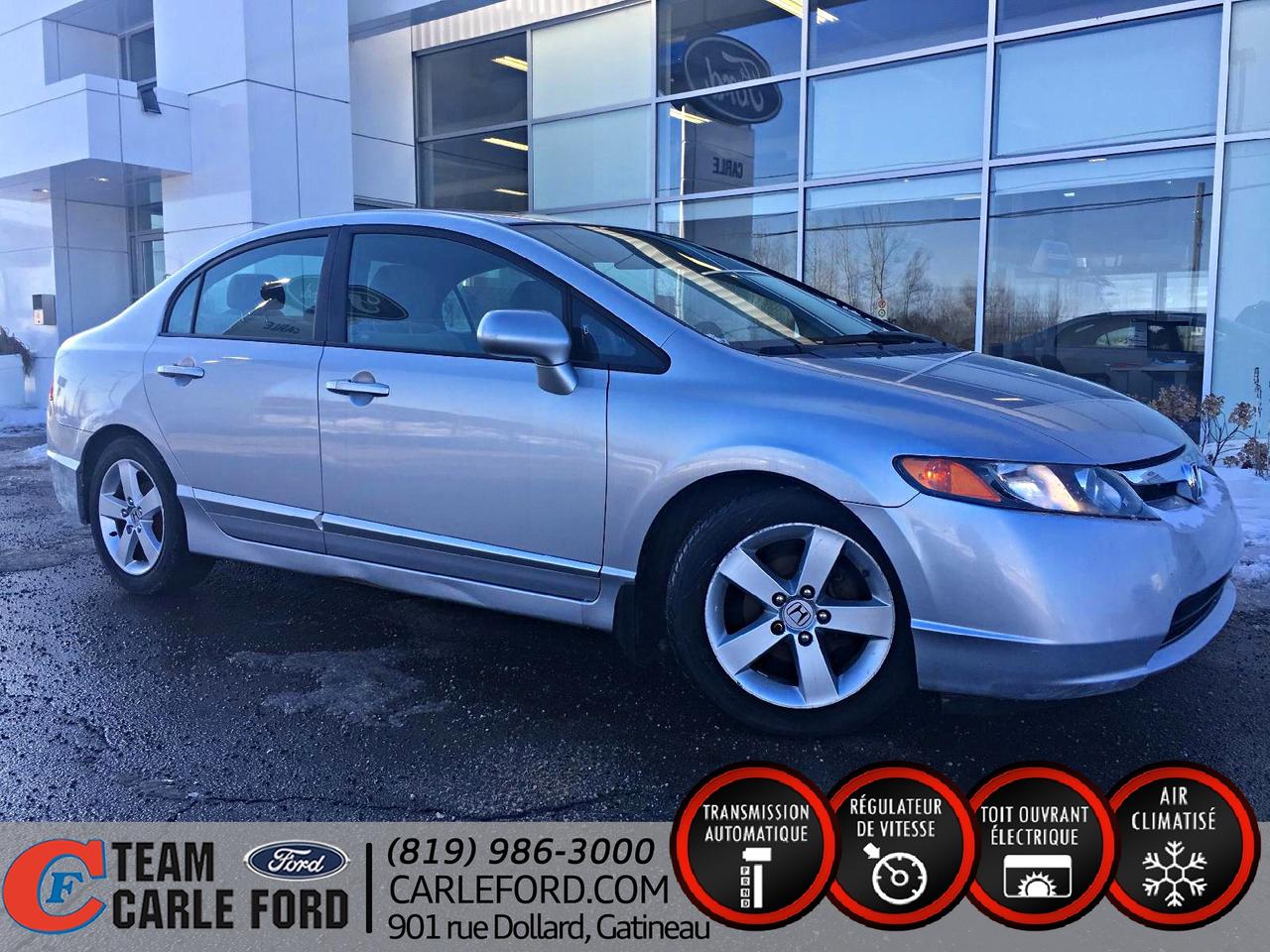 <a href=https://www.carleford.com/occasion/Honda-Civic-2007.html>https://www.carleford.com/occasion/Honda-Civic-2007.html</a>

BEAU CIVIC...AUTOMATIQUE...AIR CLIMATISE...VITRES ELECTRIQUE...LOCK UNLOCK...MIROIR ELECTRIQUES...CRUISE CONTROL...VENDU TEL QUEL...SOLD AS IS...
