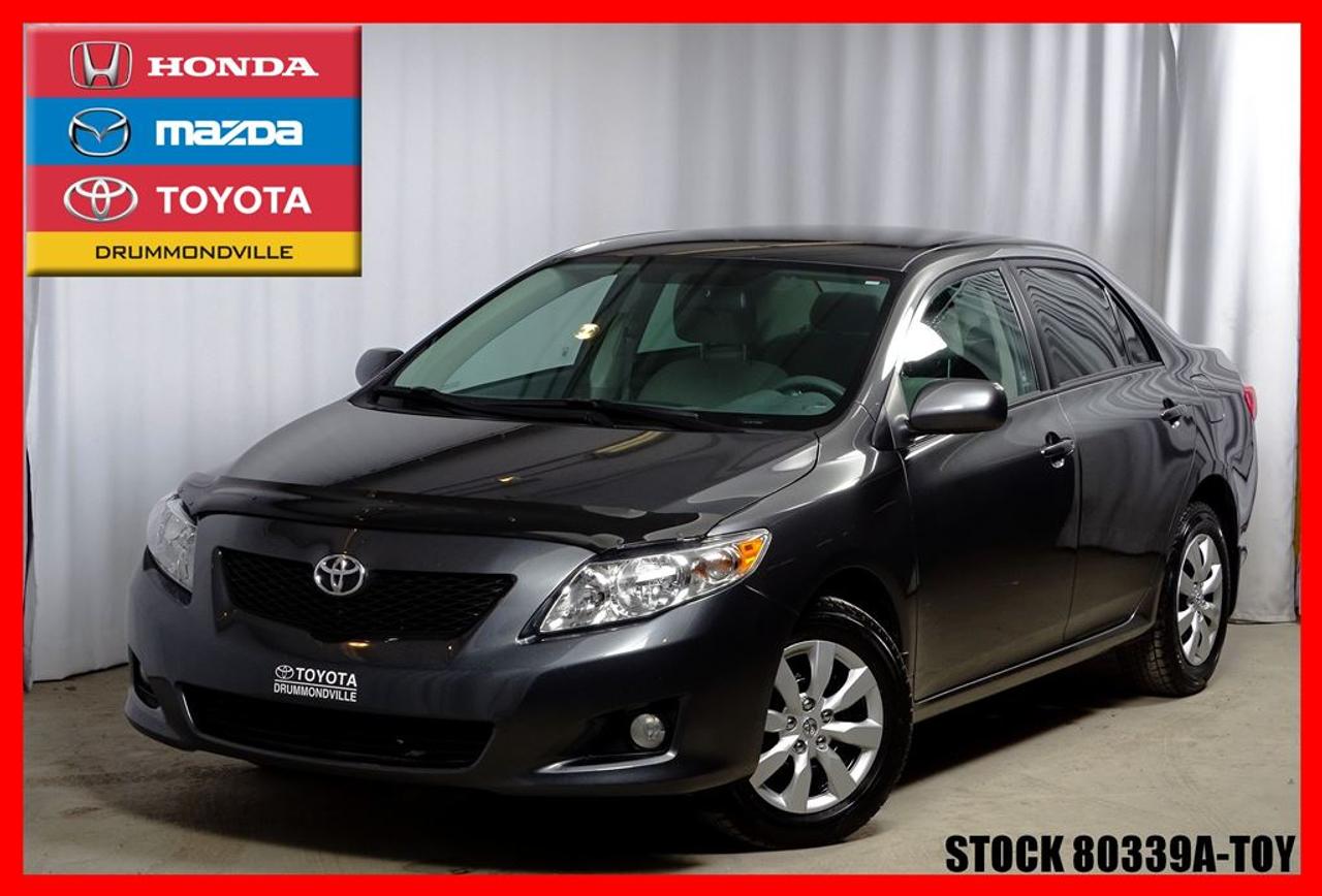 <a href=https://www.toyotadrummondville.com/occasion/Toyota-Corolla-2010.html>https://www.toyotadrummondville.com/occasion/Toyota-Corolla-2010.html</a>

Vitres électriques, air clim, miroir electriques chauffants, cruise controle, freins ABS et bien plus encore !! (CE LE S SE XSE IM)      La Toyota Corolla est sans conteste le symbole de la fiabilité dans lautomobile, offrant de plus confort et tenue de route. Vous avez entre les mains la berline la plus recherchée.      Son moteur 4 cylindre 1.8L déconomie dessence avec une consommation moyen de 6.1l/ 100km lui confère tous les atouts que vous pouvez rêver dune auto.      --------------------------------------------------------------------------------------------------------------------------------      Tous nos véhicules sont minutieusement inspectés par nos techniciens certifiés et ils reçoivent un traitement esthétique des plus complet. Laissez à nos experts le soin de vous obtenir lapprobation de crédit qui correspondra à votre budget ! *RABAIS AU FINANCEMENT* (pour véhicule 2008 et plus).       De plus, obtenez un rapport Carproof et les informations relatives aux garanties de vote nouveau véhicule tout à fait gratuitement. Pour plus de détails, contactez un de nos représentants sans tarder ! Programmes de rétablissement de crédit disponibles. À noter ; la TPS, la TVQ et les frais du concessionnaire allant jusquà 299$ ne sont pas inclus automatiquement dans le prix affiché du véhicule. Les prix et paiements mensuels ne sont que des estimations et peuvent varier selon les taux dintérêts.       Visitez notre site complet au HTTPS://WWW.GROUPEMHT.COM/OCCASION/RECHERCHE.HTML pour plus de 250 véhicules doccasion disponible.