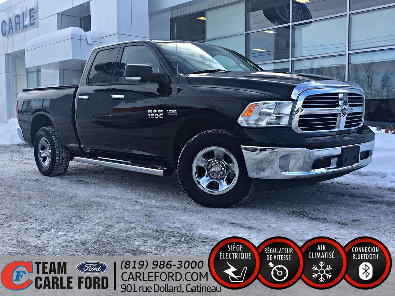 <a href=https://www.carleford.com/occasion/RAM-1500-2013.html>https://www.carleford.com/occasion/RAM-1500-2013.html</a>

Air climatisé, vitres électriques, portes électriques, sièges électriques, miroirs électriques, radio/cd, régulateur de vitesse, ensemble de remorquage, caméra de recul, bluetooth, marche-pieds.
**JAMAIS ACCIDENTÉ ET UN SEUL PROPRIÉTAIRE**
***BAS MILLAGE***