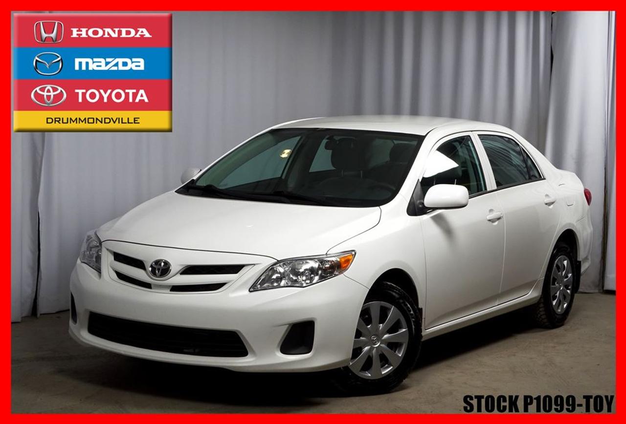 <a href=https://www.toyotadrummondville.com/occasion/Toyota-Corolla-2013.html>https://www.toyotadrummondville.com/occasion/Toyota-Corolla-2013.html</a>

Air clim, miroir electriques chauffants, freins ABS, anti-patinage, tapis protecteur et bien plus encore !! (CE LE S SE XSE IM)      La Toyota Corolla est sans conteste le symbole de la fiabilité dans lautomobile, offrant de plus confort et tenue de route. Vous avez entre les mains la berline la plus recherchée.      Son moteur 4 cylindre 1.8L déconomie dessence avec une consommation moyen de 6.1l/ 100km lui confère tous les atouts que vous pouvez rêver dune auto.          --------------------------------------------------------------------------------------------------------------------------------      Tous nos véhicules sont minutieusement inspectés par nos techniciens certifiés et ils reçoivent un traitement esthétique des plus complet. Laissez à nos experts le soin de vous obtenir lapprobation de crédit qui correspondra à votre budget ! *RABAIS AU FINANCEMENT* (pour véhicule 2008 et plus).       De plus, obtenez un rapport Carproof et les informations relatives aux garanties de vote nouveau véhicule tout à fait gratuitement. Pour plus de détails, contactez un de nos représentants sans tarder ! Programmes de rétablissement de crédit disponibles. À noter ; la TPS, la TVQ et les frais du concessionnaire allant jusquà 299$ ne sont pas inclus automatiquement dans le prix affiché du véhicule. Les prix et paiements mensuels ne sont que des estimations et peuvent varier selon les taux dintérêts.       Visitez notre site complet au HTTPS://WWW.GROUPEMHT.COM/OCCASION/RECHERCHE.HTML pour plus de 250 véhicules doccasion disponible.