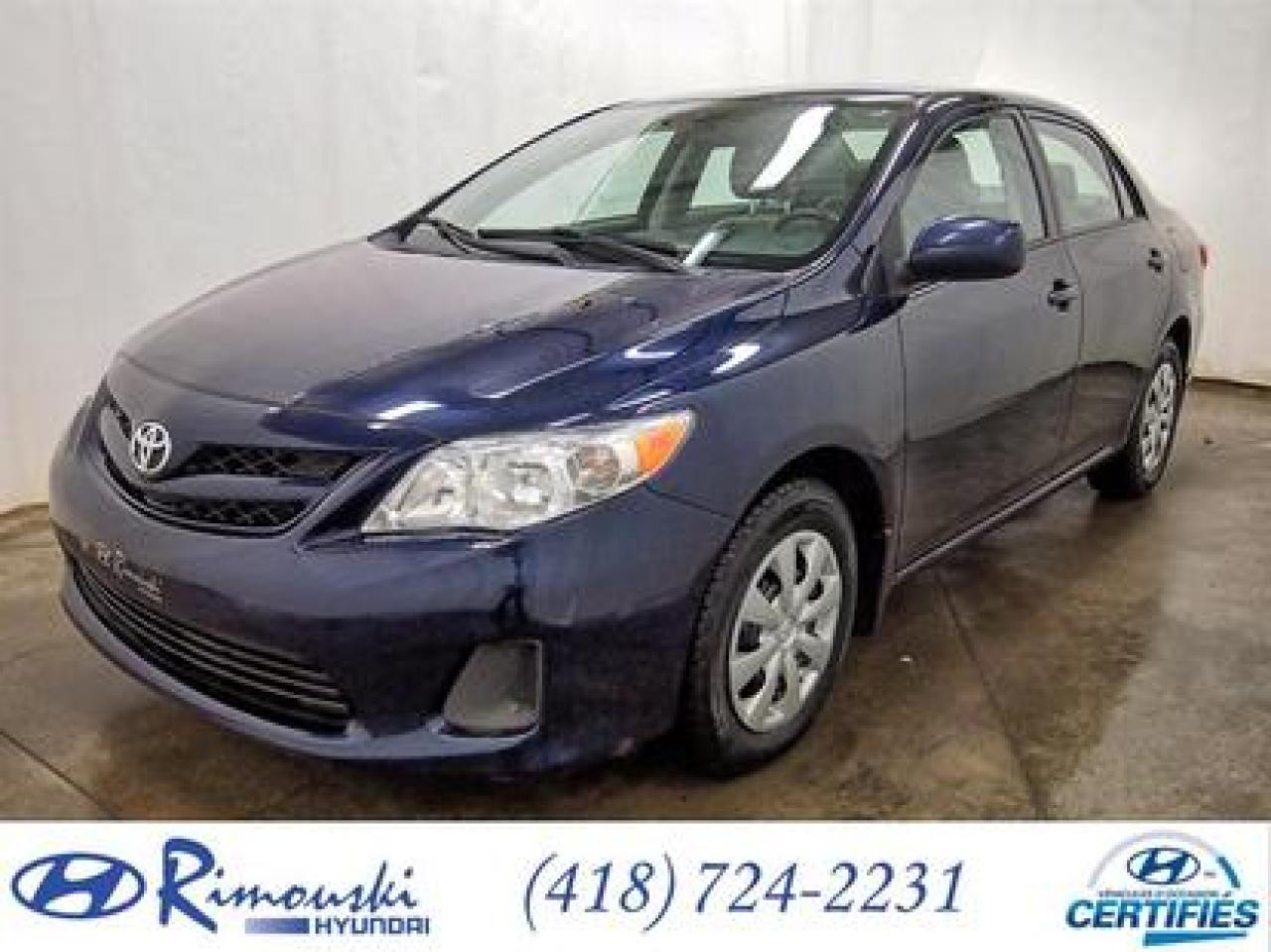 Used 2013 Toyota Corolla CE A/C CHEZ for sale in Rimouski, QC