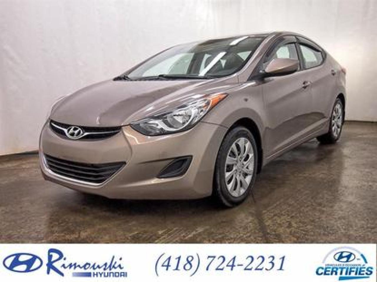 Used 2013 Hyundai Elantra GL CHEZ RIMOUSKI for sale in Rimouski, QC