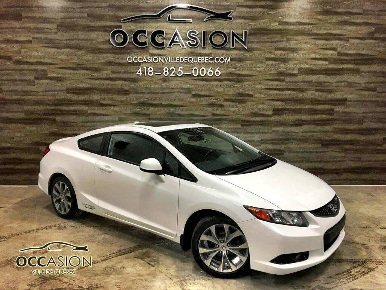 <a href=https://www.occasionvilledequebec.com/occasion/Honda-Civic-2012.html>https://www.occasionvilledequebec.com/occasion/Honda-Civic-2012.html</a>

HONDA CIVIC SI COUPÉ 2 PORTES MANUEL 6 VITESSES, MOTEUR 2.4L VTEC, GROUPE ÉLECTRIQUE, AIR CLIMATISÉE, GPS, TOIT OUVRANT ETC...

FINANCEMENT 1-2-3E CHANCE AU CRÉDIT 99.9% APPROUVÉ ! 

BIENVENUE CHEZ OCCASION VILLE DE QUÉBEC ! LA NOUVELLE RÉFÉRENCE EN MATIÈRE DE SERVICE CLIENT ET DE RESPECT DE VOS BESOINS ET DE VOS ATTENTES ! MEMBRE AMVOQ. RAPPORT CARPROOF POUR CHAQUE VÉHICULE. FINANCEMENT 1ERE, 2E ET 3E CHANCE AU CRÉDIT ET GARANTIES ADDITIONNELLES DISPONIBLES. 

NOUVEAU : GARANTIES KILOMÉTRAGE ILLIMITÉ DISPONIBLES ! ÉCHANGES ACCEPTÉES TEL QUE MOTO, VTT, CAMIONS, VUS, AUTOS, ETC. 

VISITEZ NOUS SUR WWW.FACEBOOK.COM/OCCASIONQC OU WWW.OCCASIONVILLEDEQUEBEC.COM 

WE SPEAK ENGLISH ! 

OBTENEZ GRATUITEMENT UNE CARTE REMISE VOUS PROCURANT DES REMISES SUR DE LESSENCE, DE LÉPICERIE, RESTAURANTS, VÊTEMENTS OU ENCORE PLUS À LACHAT DUN VÉHICULE CHEZ NOUS !