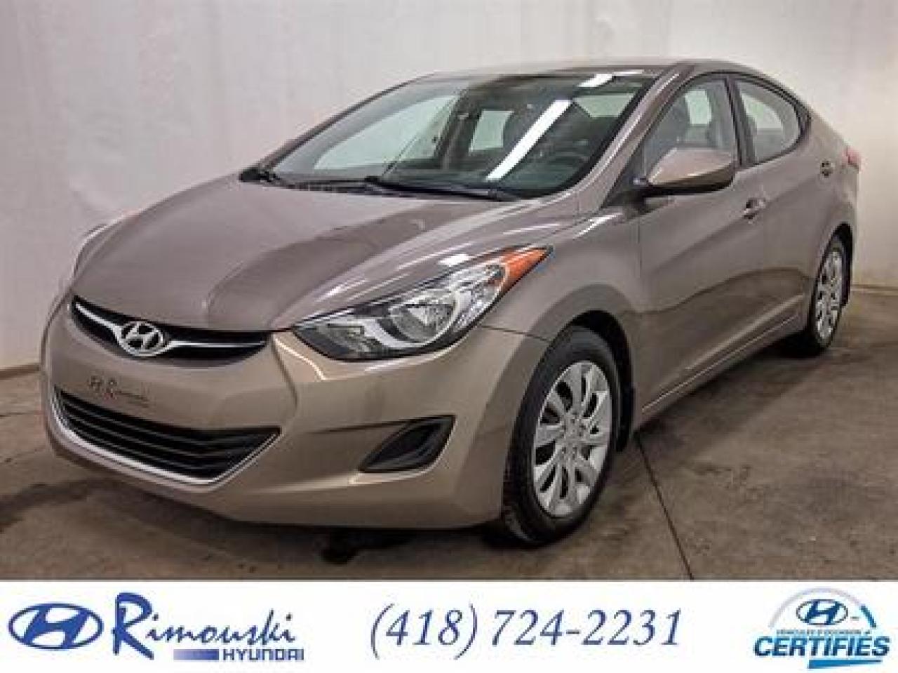 Used 2013 Hyundai Elantra GL CHEZ RIMOUSKI for sale in Rimouski, QC