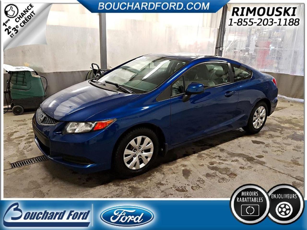 Used 2012 Honda Civic Cpe LX for sale in Rimouski, QC