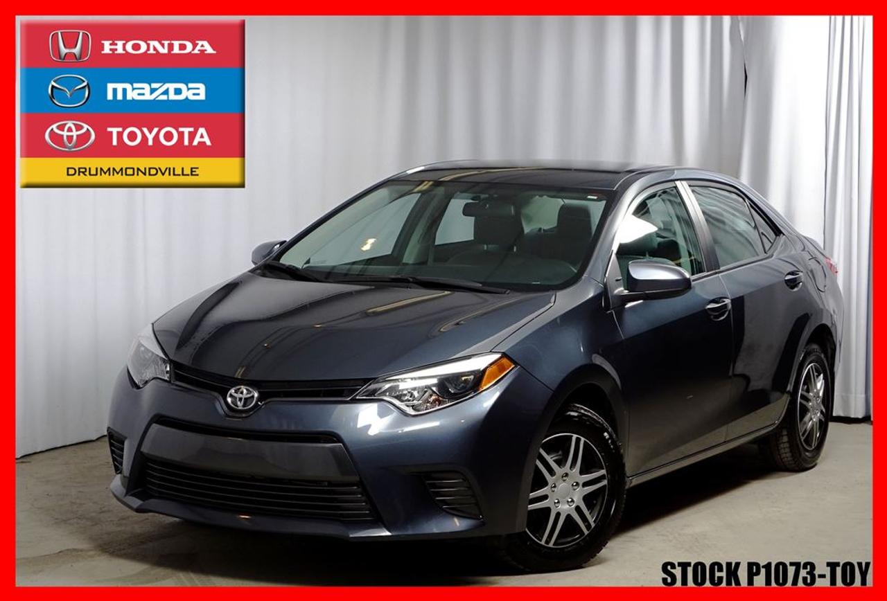 <a href=https://www.toyotadrummondville.com/occasion/Toyota-Corolla-2015.html>https://www.toyotadrummondville.com/occasion/Toyota-Corolla-2015.html</a>

Caméra de recul, Sièges chauffants, Bluetooth, Régulateur de vitesse et plus encore!!      La Toyota Corolla est sans conteste le symbole de la fiabilité dans lautomobile, offrant de plus confort et tenue de route. Vous avez entre les mains la berline la plus recherchée.      Son moteur 4 cylindre 1.8L déconomie dessence avec une consommation moyen de 6.1l/ 100km lui confère tous les atouts que vous pouvez rêver dune auto.  --------------------------------------------------------------------------------------------------------------------------------  Tous nos véhicules sont minutieusement inspectés par nos techniciens certifiés et ils reçoivent un traitement esthétique des plus complet. Laissez à nos experts le soin de vous obtenir lapprobation de crédit qui correspondra à votre budget ! *RABAIS AU FINANCEMENT* (pour véhicule 2008 et plus).   De plus, obtenez un rapport Carproof et les informations relatives aux garanties de vote nouveau véhicule tout à fait gratuitement. Pour plus de détails, contactez un de nos représentants sans tarder ! Programmes de rétablissement de crédit disponibles. À noter ; la TPS, la TVQ et les frais du concessionnaire allant jusquà 299$ ne sont pas inclus automatiquement dans le prix affiché du véhicule. Les prix et paiements mensuels ne sont que des estimations et peuvent varier selon les taux dintérêts.   Visitez notre site complet au HTTPS://WWW.GROUPEMHT.COM/OCCASION/RECHERCHE.HTML pour plus de 250 véhicules doccasion disponible.
