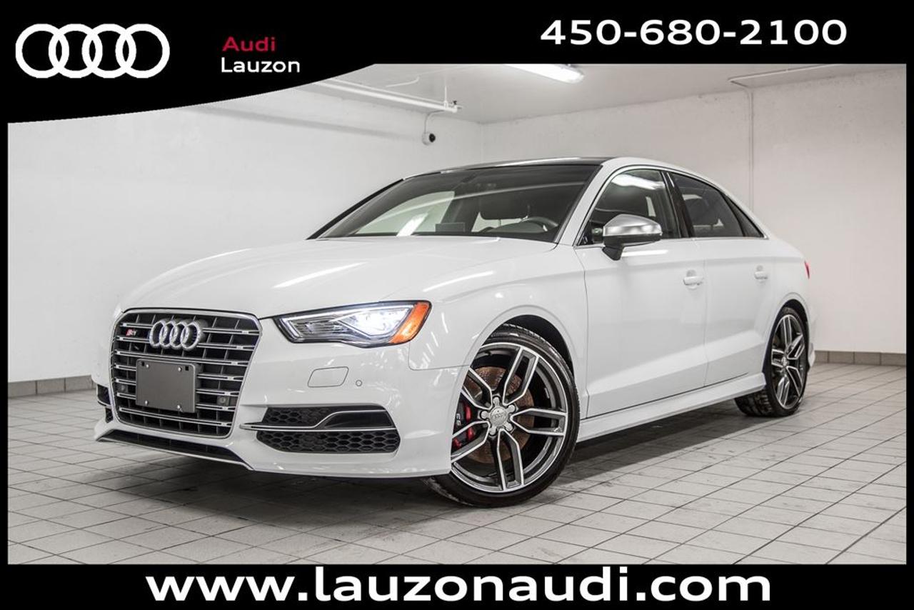 <a href=https://www.autoaubaine.com/Audi-S3-c6995525.html>https://www.autoaubaine.com/Audi-S3-c6995525.html</a>

TOIT OUVRANT PANORAMIQUE, CUIR, XENON, BLUETOOTH, NAVIGATION, B&O, CAMERA, ANGLE MORT ***MAINTENANT OUVERT LE SAMEDI*** Avec plus de 100 voitures, VUS, 4x4 et camions inspectés et certifiés en inventaire, Audi Lauzon Certifié vous offre le plus grand choix de véhicule doccasion Audi sur la Rive-Nord et dans les Laurentides. Nous sommes situés Laval, à seulement 10 minutes de Montréal. Tous nos véhicules doccasions sont minutieusement inspectés et réparés avec soin par nos techniciens certifiés et un rapport CarProof vous est remis sur demande lors de lachat. *** FINANCEMENT À PARTIR DE 0.9% ***. *** LE MEILLEUR PRIX POUR VOTRE ÉCHANGE *** Notre équipe professionnelle et certifiée saura vous offrir une expérience dachat personnalisée pour lachat de votre prochain véhicule doccasion. Contactez-nous aussi afin de vous informer sur nos promotions en cours. 13-12-2019/80000km,PROLONGATION DE GARANTIE *AUDI CERTIFIÉ* DE 2 ANS ET POSSIBILITÉ DE 160000KM ET FINANCEMENT A PARTIR DE 0.9% DISPONIBLE