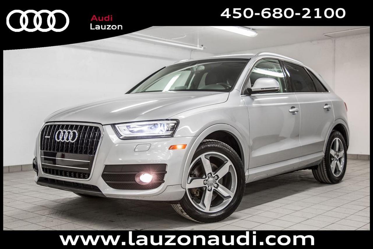 <a href=https://www.autoaubaine.com/Audi-Q3-c7022453.html>https://www.autoaubaine.com/Audi-Q3-c7022453.html</a>

QUATTRO, ROUES DE 18, TOIT OUVRANT PANORAMIQUE, CUIR, XENON, BLUETOOTH, ***MAINTENANT OUVERT LE SAMEDI*** Avec plus de 100 voitures, VUS, 4x4 et camions inspectés et certifiés en inventaire, Audi Lauzon Certifié vous offre le plus grand choix de véhicule doccasion Audi sur la Rive-Nord et dans les Laurentides. Nous sommes situés Laval, à seulement 10 minutes de Montréal. Tous nos véhicules doccasions sont minutieusement inspectés et réparés avec soin par nos techniciens certifiés et un rapport CarProof vous est remis sur demande lors de lachat. *** FINANCEMENT À PARTIR DE 0.9% ***. *** LE MEILLEUR PRIX POUR VOTRE ÉCHANGE *** Notre équipe professionnelle et certifiée saura vous offrir une expérience dachat personnalisée pour lachat de votre prochain véhicule doccasion. Contactez-nous aussi afin de vous informer sur nos promotions en cours. Fin de garantie dorigine le 31 janvier 2019 / 80 000km. PROLONGATION DE GARANTIE *AUDI CERTIFIÉ* DE 2 ANS ET POSSIBILITÉ DE 160000KM ET FINANCEMENT A PARTIR DE 0.9% DISPONIBLE