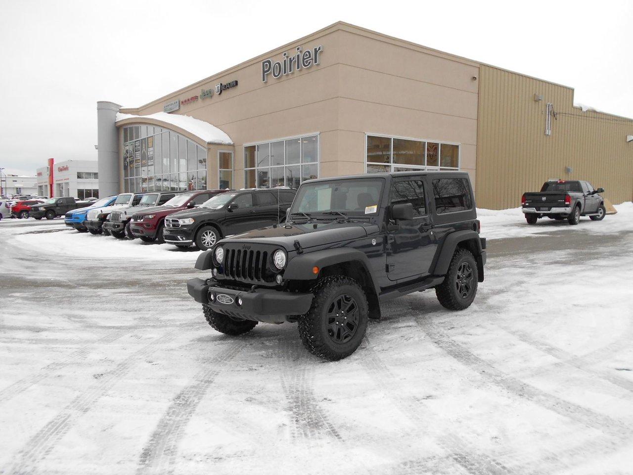 <a href=https://www.autoaubaine.com/Jeep-Wrangler-c6996598.html>https://www.autoaubaine.com/Jeep-Wrangler-c6996598.html</a>

Jeep Wrangler Willys Wheeler D?MONSTRATEUR NEUF 2017Régulateur de vitesse, Essuie-glaces intermittents, Anti-démarreur, Freins ABS, Contrôle de stabilité, Coussin gonflable conducteur, Lecteur CD, Chargeur de CD, Lecteur MP3, 8 Haut-parleurs, Portes électriques, Tachymètre, Vitres électriques, Air climatisé, Commandes audio au volant, Sièges arrières rabattables, Volant ajustable, Marchepieds, Tapis protecteurs, Vitres teintées, Attelage remorque, Phares haute intensité, Ordinateur de bord, Tout équipé, Radio AM/FM, Volant gainé de cuir, Direction assistée, Télédéverrouillage, Rétroviseurs chauffants, Sièges tissu, Système de protection au capotage, Freins à disque, Rétroviseurs électriques, Jantes en alliage, Antipatinage, Phares antibrouillards, Système de surveillance de la pression des pneus, Sièges baquets, Prise Auxiliaire, Technologie Bluetooth intégrée, Port USB, Roue de secours - Temporaire, Aluminium, Climatisation