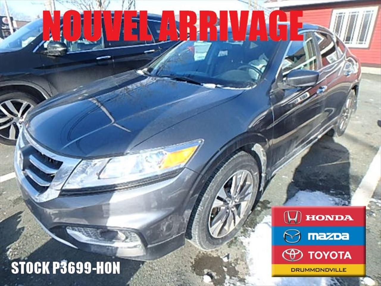 <a href=https://www.toyotadrummondville.com/occasion/Honda-Crosstour-2014.html>https://www.toyotadrummondville.com/occasion/Honda-Crosstour-2014.html</a>

**JAMAIS ACCIDENTÉ** 1 PROPRIÉTAIRE ** GARANTIE MOTOPROPULSEUR 21/02/2019 OU 100 000KM ** LX / EX / EX-L / FWD / AWD / 4WD   Tous nos véhicules sont minutieusement inspectés par nos techniciens certifiés et ils reçoivent un traitement esthétique complet.     Laissez à nos experts le soin de vous obtenir lapprobation de crédit qui correspondra à votre budget !   ** RABAIS AU FINANCEMENT **     De plus, obtenez un rapport Carproof et les informations relatives aux garanties de votre nouveau véhicule tout à fait gratuitement.    Pour plus de détails, contactez un de nos représentants sans tarder ! Programmes de rétablissement de crédit disponibles.     À noter ; la TPS, la TVQ et les frais du concessionnaire allant jusquà 299$ ne sont pas inclus automatiquement dans le prix affiché du véhicule. Les prix et paiements mensuels ne sont que des estimations et peuvent varier selon les taux dintérêts.     Visitez notre site complet au HTTPS://WWW.GROUPEMHT.COM/OCCASION/RECHERCHE.HTML pour plus de 250 véhicules doccasion disponible.