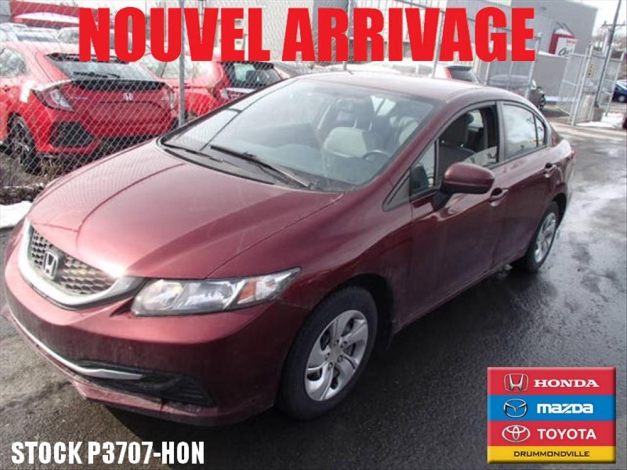 Used 2014 Honda Civic Lx+ +cruse+a/c for sale in Drummondville, QC