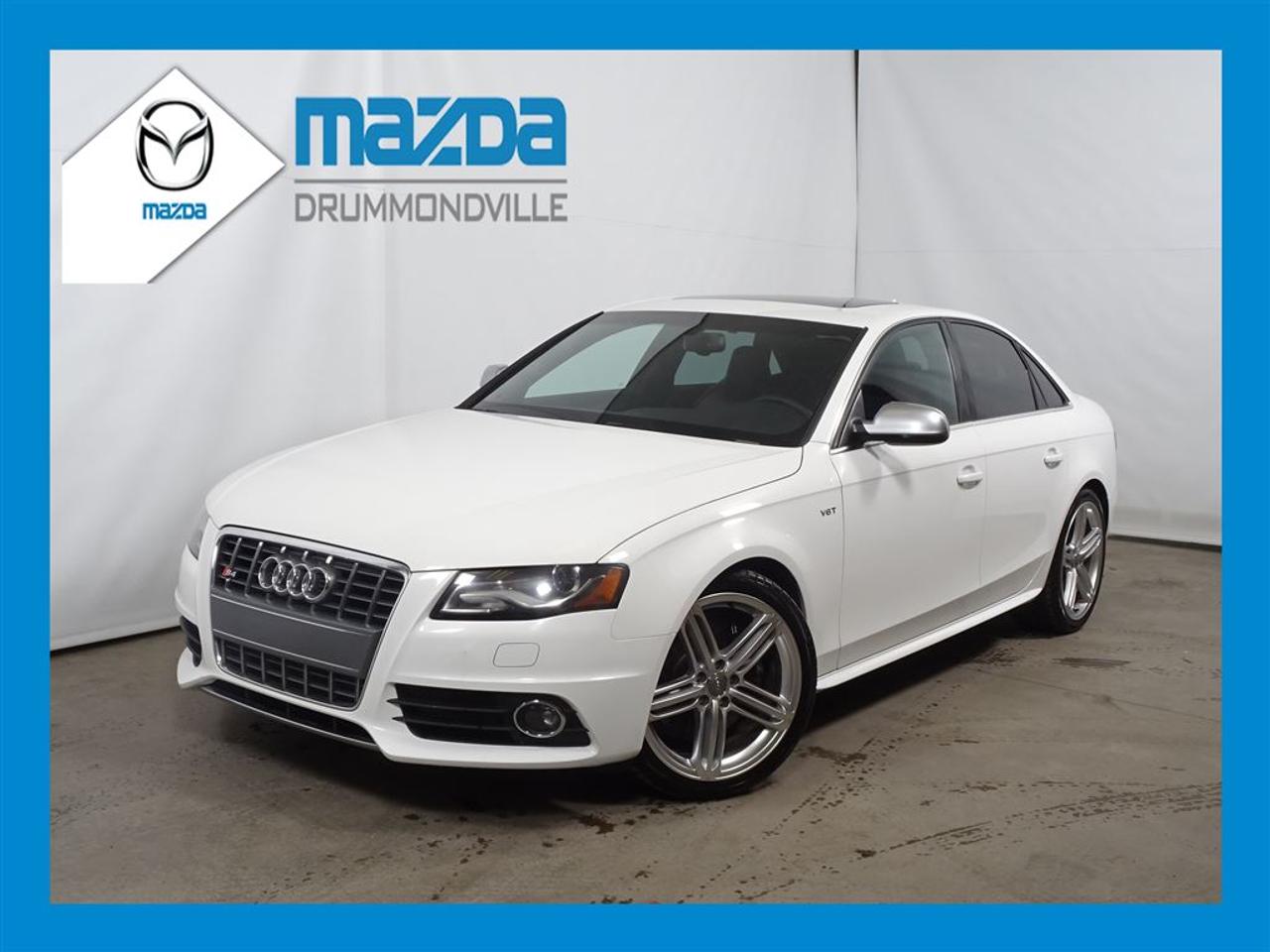 <a href=https://www.toyotadrummondville.com/occasion/Audi-S4-2012.html>https://www.toyotadrummondville.com/occasion/Audi-S4-2012.html</a>

***JAMAIS ACCIDENTÉ*** UN SEUL PROPRIÉTAIRE*** Mazda Drummondville à le plus grand inventaire de Mazda au Centre-du-Québec. Avec nos prix agressifs, nous couvrons plusieurs villes tel que Sherbrooke, Victoriaville, Trois-Rivières, Sorel-Tracy, Magog, Acton Vale, Saint-Hyacinthe, Granby et même la Rive-Sud de Montréal! Nous avons une vaste gamme de véhicules, sous-compacte, compacte, intermédiaire, familiale, convertible, VUS, AWD, 4X4, FWD, propulsion, camions? Et de toutes les marques, Honda, Toyota, Hyundai, Kia, Chrysler, Dodge, Ram, Ford, Mercedes-Benz, Audi, Acura, Subaru, Suzuki, BMW, Buick, Cadillac, Chevrolet, Fiat, Jeep, Lexus, Mini Cooper, Mitsubishi, Nissan, Volkswagen, Volvo et Suzuki.   Nous offrons plusieurs modes de financement, conventionnel, 2ième et 3ième chance, redressement de crédit, faillite et Accord D. À noter ; la TPS, la TVQ et les frais du concessionnaire allant jusquà 299$ ne sont pas inclus automatiquement dans le prix affiché du véhicule. Les prix et paiements mensuels ne sont que des estimations et peuvent varier selon les taux dintérêt en considération de votre crédit. Le prix est établi avec un financement à taux régulier, rabais au financement. Pour plus dinformations, appelez-nous au numéro sans frais : 1-844-592-3027.