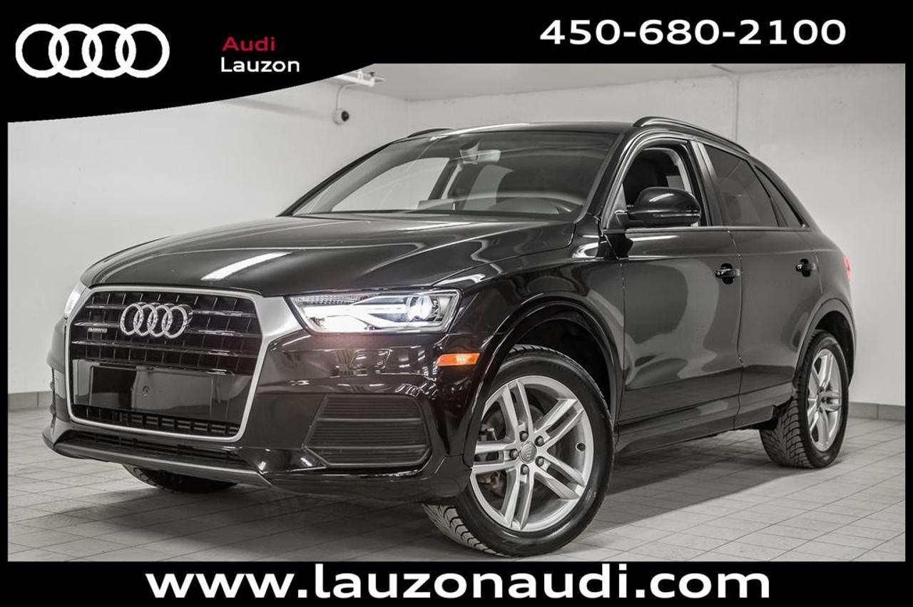 <a href=https://www.autoaubaine.com/Audi-Q3-c7016072.html>https://www.autoaubaine.com/Audi-Q3-c7016072.html</a>

KOMFORT, 18, CUIR, TOIT OUVRANT PANORAMIQUE, XENON ***MAINTENANT OUVERT LE SAMEDI*** Avec plus de 100 voitures, VUS, 4x4 et camions inspectés et certifiés en inventaire, Audi Lauzon Certifié vous offre le plus grand choix de véhicule doccasion Audi sur la Rive-Nord et dans les Laurentides. Nous sommes situés Laval, à seulement 10 minutes de Montréal. Tous nos véhicules doccasions sont minutieusement inspectés et réparés avec soin par nos techniciens certifiés et un rapport CarProof vous est remis sur demande lors de lachat. *** FINANCEMENT À PARTIR DE 0.9% ***. *** LE MEILLEUR PRIX POUR VOTRE ÉCHANGE *** Notre équipe professionnelle et certifiée saura vous offrir une expérience dachat personnalisée pour lachat de votre prochain véhicule doccasion. Contactez-nous aussi afin de vous informer sur nos promotions en cours. Fin de garantie dorigine le 31 mars 2020 / 80 000km. PROLONGATION DE GARANTIE *AUDI CERTIFIÉ* DE 2 ANS ET POSSIBILITÉ DE 160000KM ET FINANCEMENT A PARTIR DE 0.9% DISPONIBLE