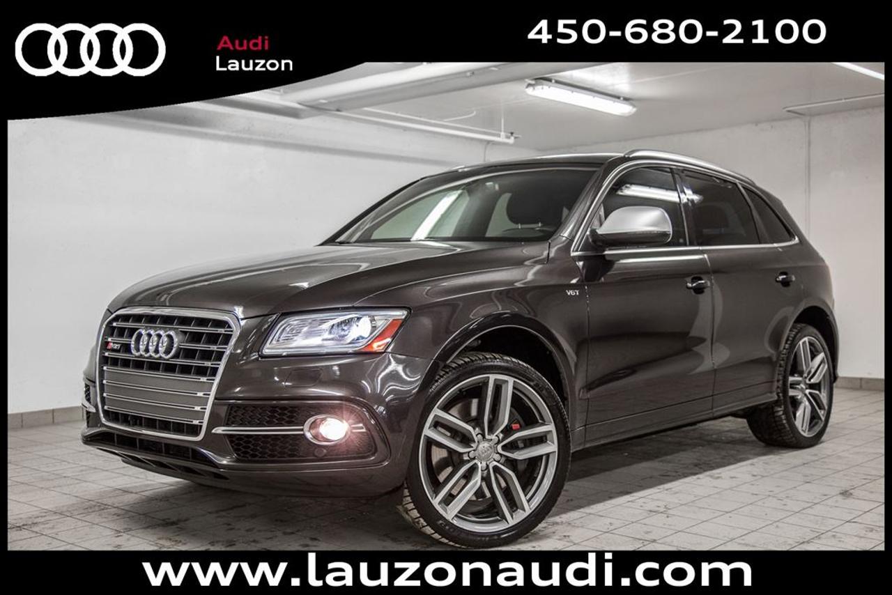 <a href=https://www.autoaubaine.com/Audi-SQ5-c7018410.html>https://www.autoaubaine.com/Audi-SQ5-c7018410.html</a>

21, TOIT OUVRANT PANORAMIQUE, NAVIGATION, CAMERA, BLUETOOTH, ANGLE MORT, ***MAINTENANT OUVERT LE SAMEDI*** Avec plus de 100 voitures, VUS, 4x4 et camions inspectés et certifiés en inventaire, Audi Lauzon Certifié vous offre le plus grand choix de véhicule doccasion Audi sur la Rive-Nord et dans les Laurentides. Nous sommes situés Laval, à seulement 10 minutes de Montréal. Tous nos véhicules doccasions sont minutieusement inspectés et réparés avec soin par nos techniciens certifiés et un rapport CarProof vous est remis sur demande lors de lachat. *** FINANCEMENT À PARTIR DE 0.9% ***. *** LE MEILLEUR PRIX POUR VOTRE ÉCHANGE *** Notre équipe professionnelle et certifiée saura vous offrir une expérience dachat personnalisée pour lachat de votre prochain véhicule doccasion. Contactez-nous aussi afin de vous informer sur nos promotions en cours. Fin de garantie dorigine le 29 juillet 2018 / 80 000km. PROLONGATION DE GARANTIE *AUDI CERTIFIÉ* DE 2 ANS ET POSSIBILITÉ DE 160000KM ET FINANCEMENT A PARTIR DE 0.9% DISPONIBLE