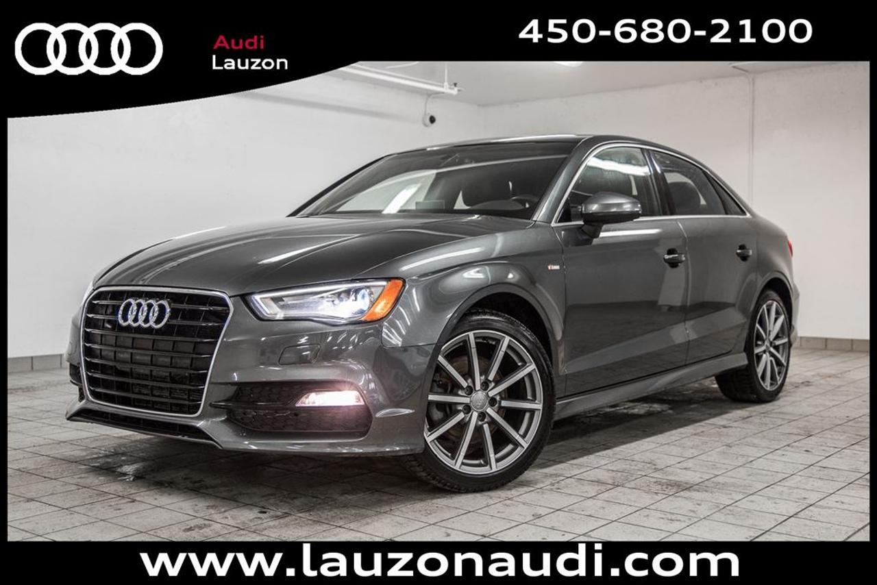 <a href=https://www.autoaubaine.com/Audi-A3-c6987919.html>https://www.autoaubaine.com/Audi-A3-c6987919.html</a>

S-LINE PACKAGE, CUIR, TOIT OUVRANT PANORAMIQUE, XENON, , MAGS,   ***MAINTENANT OUVERT LE SAMEDI*** Avec plus de 100 voitures, VUS, 4x4 et camions inspectés et certifiés en inventaire, Audi Lauzon Certifié vous offre le plus grand choix de véhicule doccasion Audi sur la Rive-Nord et dans les Laurentides. Nous sommes situés Laval, à seulement 10 minutes de Montréal. Tous nos véhicules doccasions sont minutieusement inspectés et réparés avec soin par nos techniciens certifiés et un rapport CarProof vous est remis sur demande lors de lachat. *** FINANCEMENT À PARTIR DE 0.9% ***. *** LE MEILLEUR PRIX POUR VOTRE ÉCHANGE *** Notre équipe professionnelle et certifiée saura vous offrir une expérience dachat personnalisée pour lachat de votre prochain véhicule doccasion. Contactez-nous aussi afin de vous informer sur nos promotions en cours.   16-04-2018/80000km,PROLONGATION DE GARANTIE *AUDI CERTIFIÉ* DE 2 ANS ET POSSIBILITÉ DE 160000KM ET FINANCEMENT A PARTIR DE 0.9% DISPONIBLE