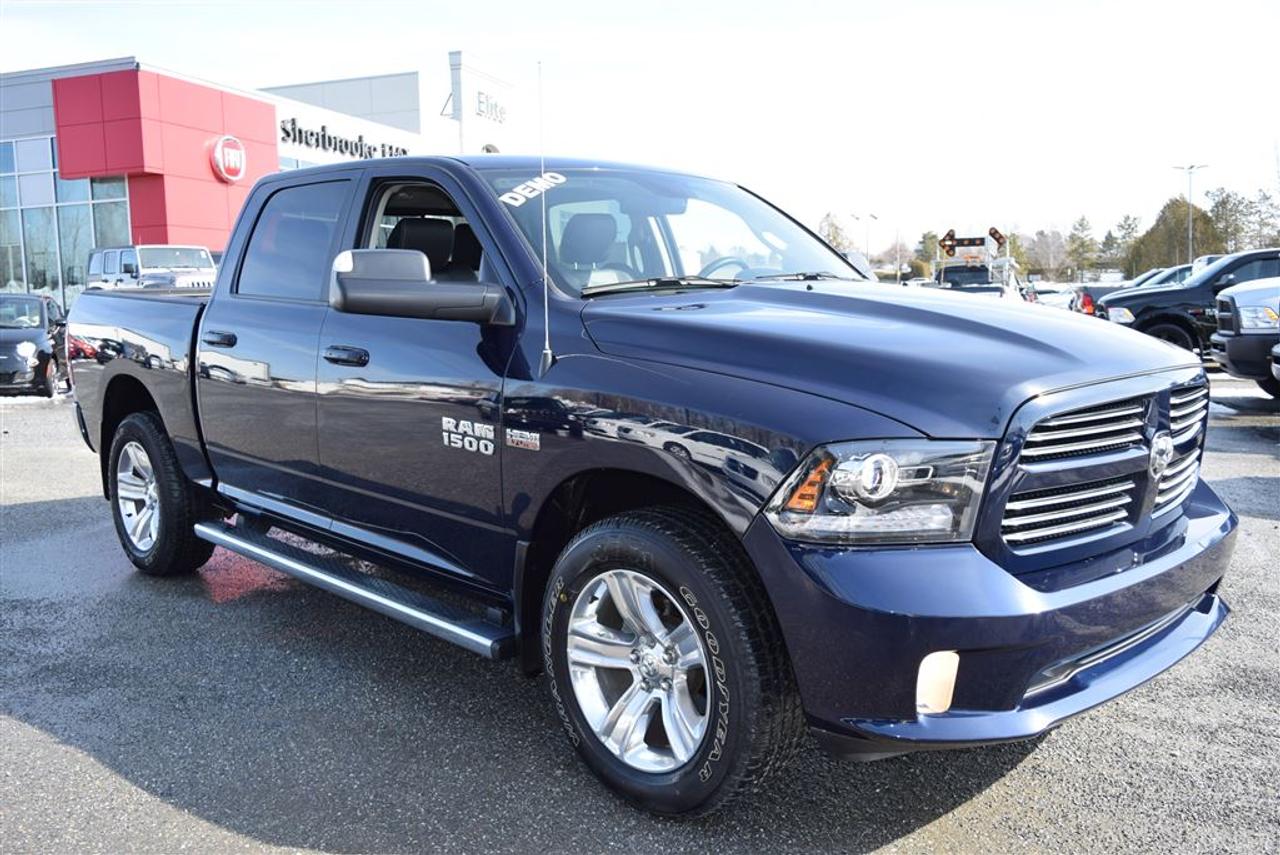 <a href=https://www.elitechrysler.com/occasion/RAM-1500-2017.html>https://www.elitechrysler.com/occasion/RAM-1500-2017.html</a>

2017 Ram 1500 Sport Démo+20,Anti-Brouillard, Bluetooth, attache remorque, Marchepieds, Balance de garantie,seulement 8269km au compteur, prix inclus tous les rabais du manufacturier.     Auto, à vendre Chez Élite Chrysler, prêt pour prise de possession immédiate.    Possibilité de Livraison partout au Québec !!!!!!    Pour plus de détails, pour un essai routier ou même lachat, Communiquer avec lun de nos conseillers en vente sans frais au 1-888-647-5468.    Financement sur place. (1ère et 2ième Chance)
