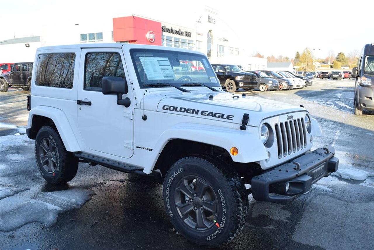 <a href=https://www.elitechrysler.com/occasion/Jeep-Wrangler-2018.html>https://www.elitechrysler.com/occasion/Jeep-Wrangler-2018.html</a>

Véhicule garantie par le manufacturier, Profitez de ce rabais, 2018 Jeep Wrangler JK Aigle Royal 4x4, ensemble deux toits, dégivreur de lunette arrière, plus essuie glace, ensemble attelage de remorque, classe II, faisceau de cablage à 4 broches. Rapport pont arrière 3.73.  Auto, à vendre Chez Élite Chrysler Jeep Dodge Ram, le plus grand choix en inventaire. À Sherbrooke en Estrie   Possibilité de Livraison partout au Québec !!!!!!  Pour plus de détails, pour un essai routier ou même lachat, Communiquer avec lun de nos conseillers en vente sans frais au 1-888-647-5468.  Financement sur place. (1ère et 2ième Chance)
