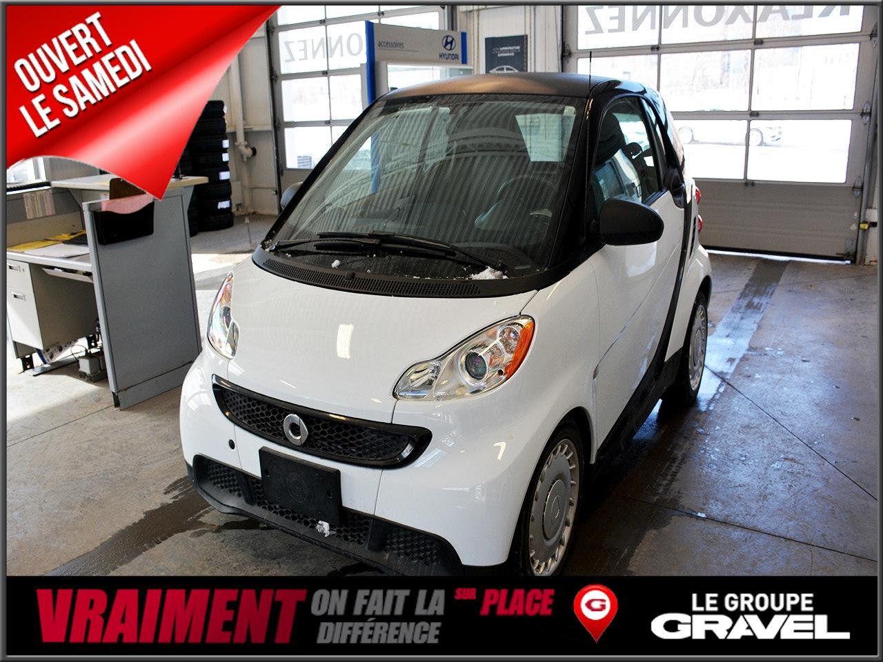 <a href=https://www.iledessoeurshyundai.com/occasion/Smart-Fortwo-2013.html>https://www.iledessoeurshyundai.com/occasion/Smart-Fortwo-2013.html</a>

JAMAIS ACCIDENTÉ - AIR CLIMATISÉ - GROUPE ÉLECTRIQUE COMPLET - AIR CLIMATISÉ - LECTEUR CD - VITRES ÉLECTRIQUES - PORTIÈRES ÉLECTRIQUE - MIROIRS ÉLECTRIQUE CHAUFFANTS - ET BEAUCOUP PLUS . . . VENEZ NOUS VOIR !        **Ouvert le samedi de 10h a 16h **.    Nous répondons aux demandes dinformations par courriel 7/7 jours , demandez-nous notre programme VIP pour une expérience unique dans le domaine automobile.Véhicule doccasion inspecté en 150 points mécaniques et esthétiques par nos techniciens expérimentés et le carproof est disponible gratuitement.Le financement sur place 1er, 2e, 3e chance au crédit.Ile des Soeurs Hyundai situé à deux pas du centre ville de Montréal, facile dacces par la Rive Sud et la Rive Nord.Aussi disponible programme certifié Hyundai incluant une garantie supplémentaire dun an ou 20 000 km cumulatif a loriginale de 5 ans / 100 000 km. LE GROUPE GRAVEL DEPUIS 1952... FAIT LA DIFFERENCE SUR PLACE!!    ** Ouvert le samedi de 10h a 16h **. Nous répondons aux demandes dinformations par courriel 7/7 jours **,**Livraison partout au Québec sans frais**, demandez-nous notre programme VIP pour une expérience unique dans le domaine automobile.  Votre concessionnaire Ile des Soeurs Hyundai est votre nouvelle destination pour lachat et la location de votre véhicule neuf et usagé situé a deux pas du centre ville de Montréal.  Tous nos véhicules sont inspectés de façon professionnel (certification Hyundai ) et le Carproof est disponible pour vous en tout temps!  Si vous ne trouvez pas la perle rare chez nous ? nous la localiserons pour vous gratuitement ! aucun frais supplémentaire ne seras exigé.  Financement sur automobile,vus et camion 1 ère, 2ieme et 3ieme chance de crédit aucun autre concessionnaire ne prend soin de vos intérêts comme nous...Programme certifié Hyundai a partir de 1.9% incluant une garantie supplémentaire dun an ou 20 000 km cumulatif a loriginale de 5 ans / 100 000 km complète.